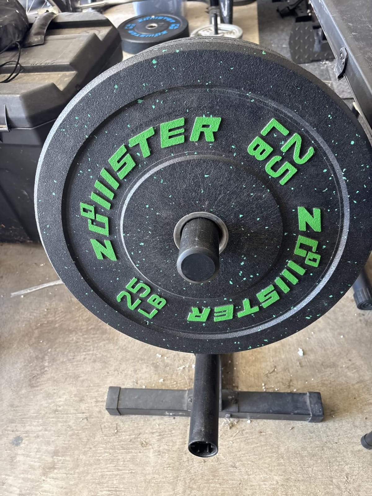 2-Inch Bumper Plate, Olympic Weight Plate HIGH BOUNCE | ODOR-FREE | NOISE-REDUCING | ABSORB IMPACT Bumper Weight Plate with Steel Insert Strength Training Weight Lifting Plate customer photo 2