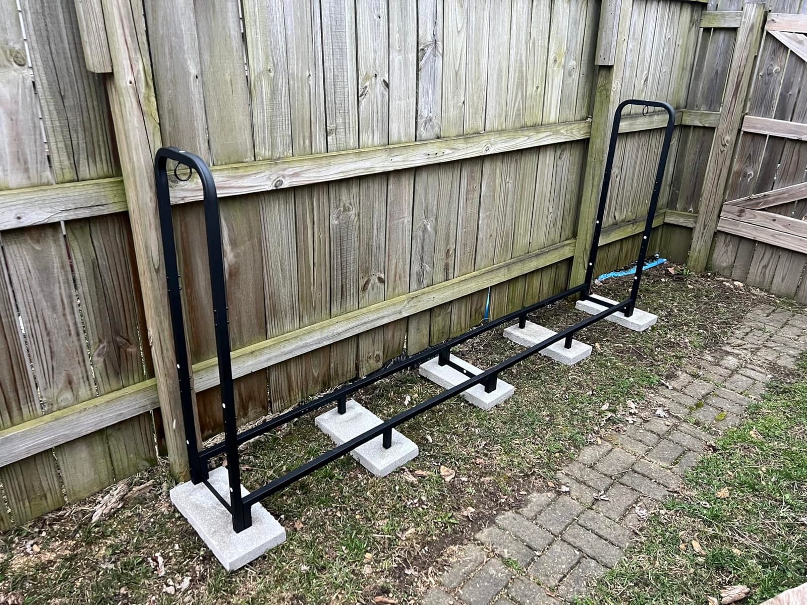 Mr IRONSTONE 8ft Firewood Rack Outdoor Indoor, Upgraded Heavy Duty Adjustable Fire Wood Rack Holds Up to 4500lbs, Fireplace Log Holder Wood Storage for Porch Patio, Easy Assembly customer photo 1