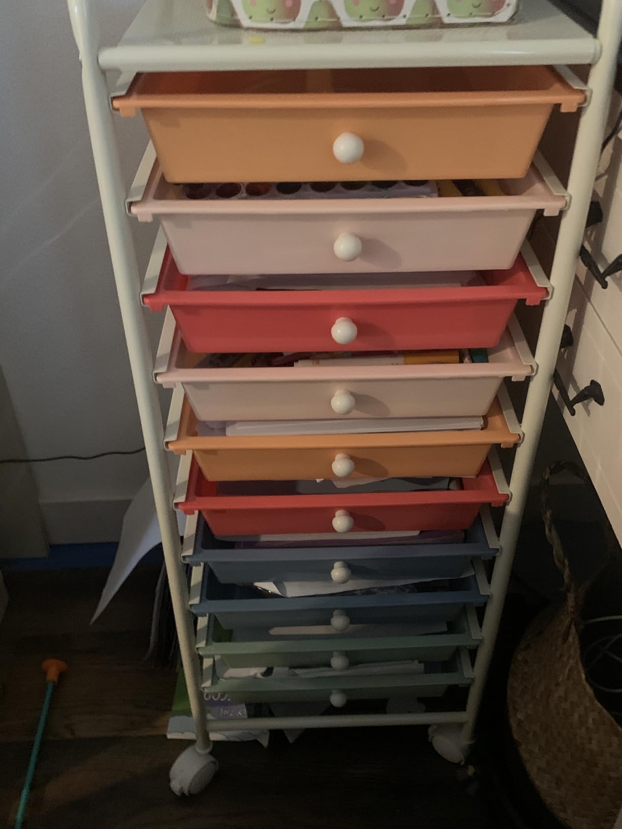 COSTWAY 10-Drawer Rolling Storage Cart, Utility Mobile Trolley customer photo 1