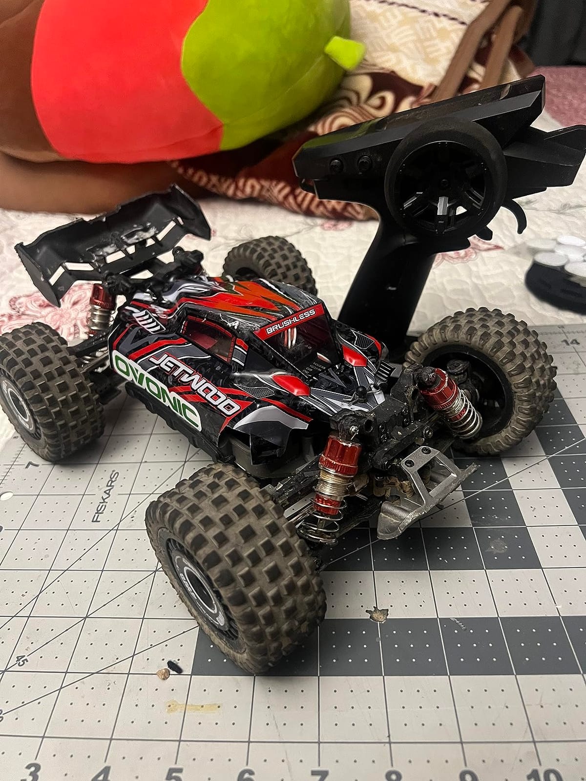 Jetwood 1:16 Fast RC Car, Brushless 42MPH Remote Control Car for Adults - High Speed 4WD RTR RC Truck with 2 LiPo Batteries & DIY Body, JC16EP Red customer photo 1