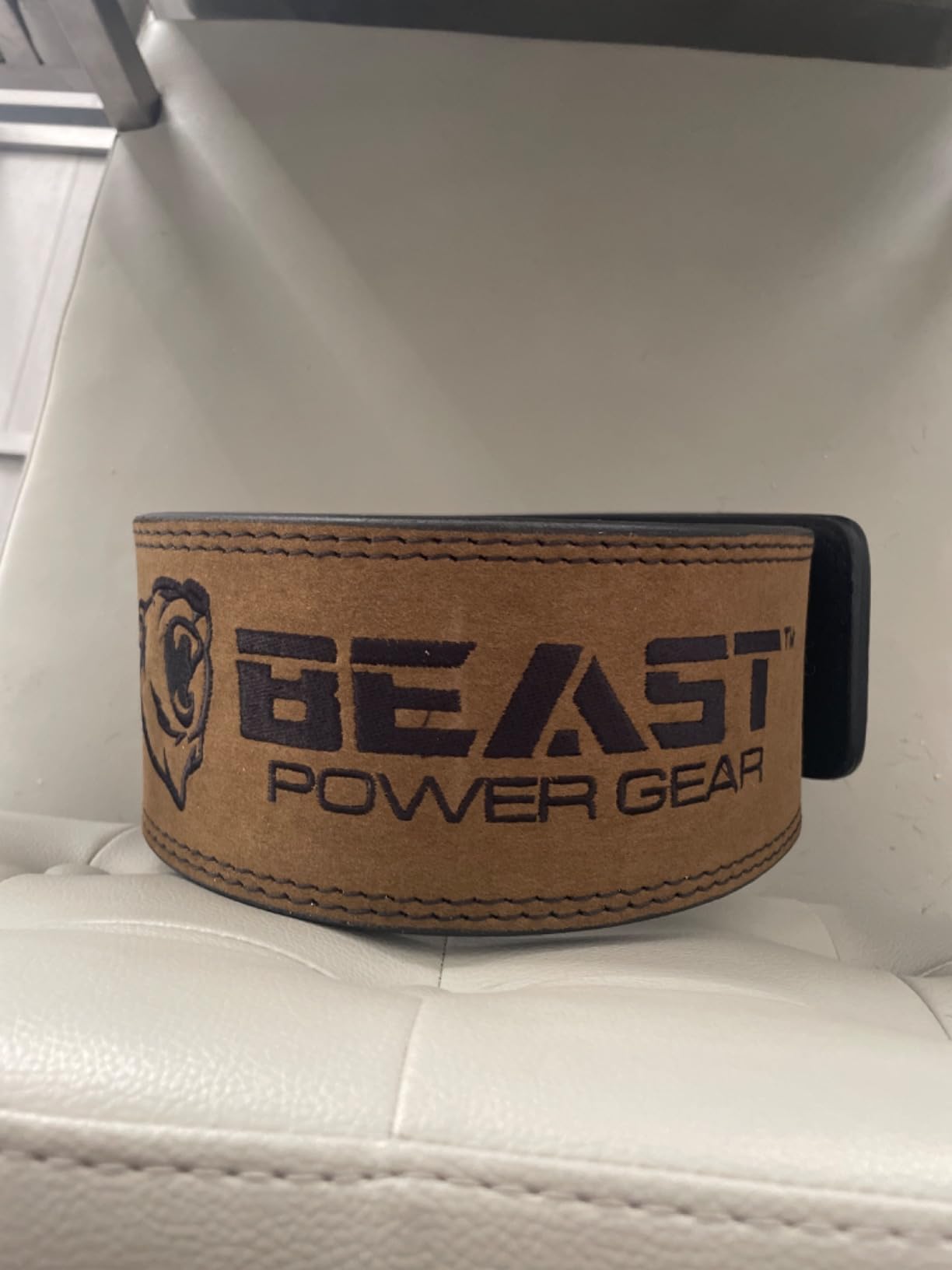 Beast Power Gear Weight Lifting Belt Lever Buckle 10MM 13MM Thick & 4 Inches Free Strap Weightlifting, Powerlifting, Deadlifts, Squats Men Women customer photo 2