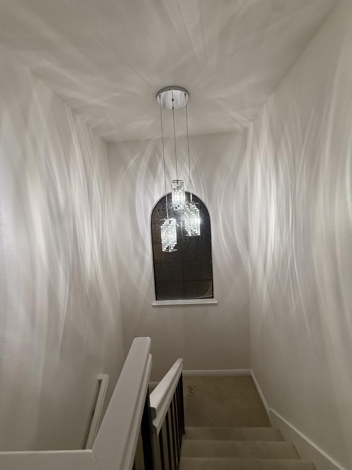 Chrome Pendant Lighting Modern Pendant Light, Mini Crystal Chandeliers,Adjustable Pendant Light Fixture for Kitchen Island Dinning Room Bedroom (3 Pack) customer photo 2