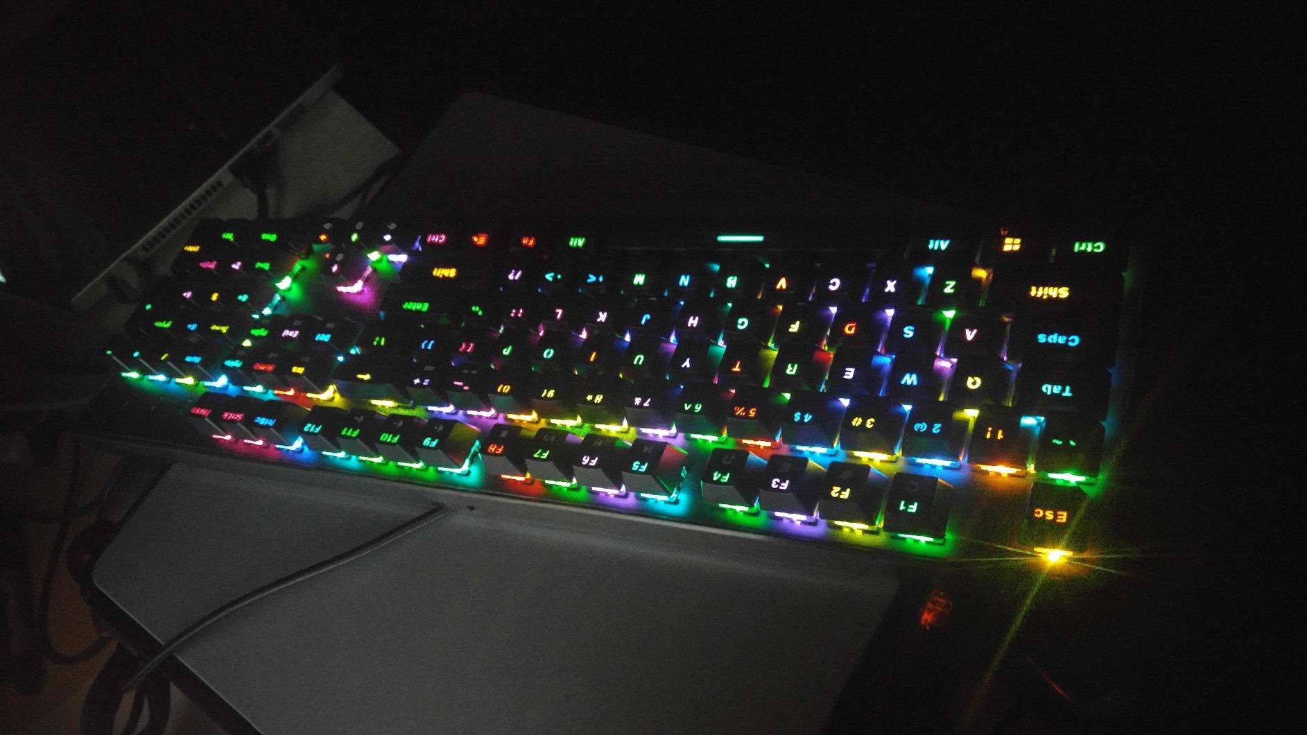 TECWARE Phantom+ 87 Key RGB Mechanical Gaming Keyboard, Black | TKL Thocky Creamy Keyboard, Hot Swappable, Double Shot ABS Keycaps, Wired USB-C, N-Key Rollover | Wraith Brown Linear Switch customer photo 2