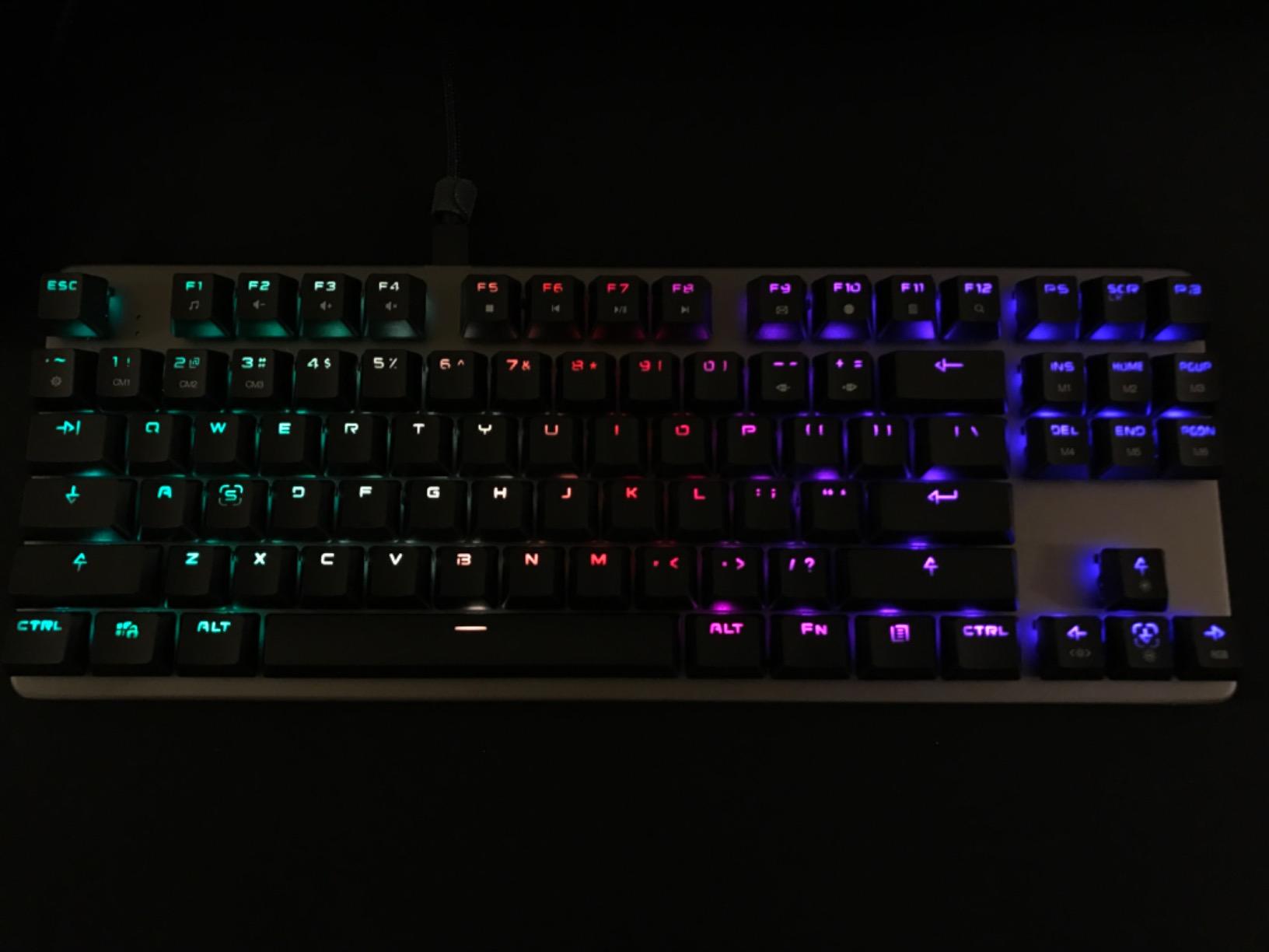 TECWARE Phantom+ Elite 87 Key RGB Mechanical Gaming Keyboard | 3-Mode Wireless Bluetooth 5.0, 2.4GHz & USB-C Wired | Hot-Swappable 5-Pin | Double-Shot PBT Keycaps | Wraith Brown Switch - Black customer photo 2