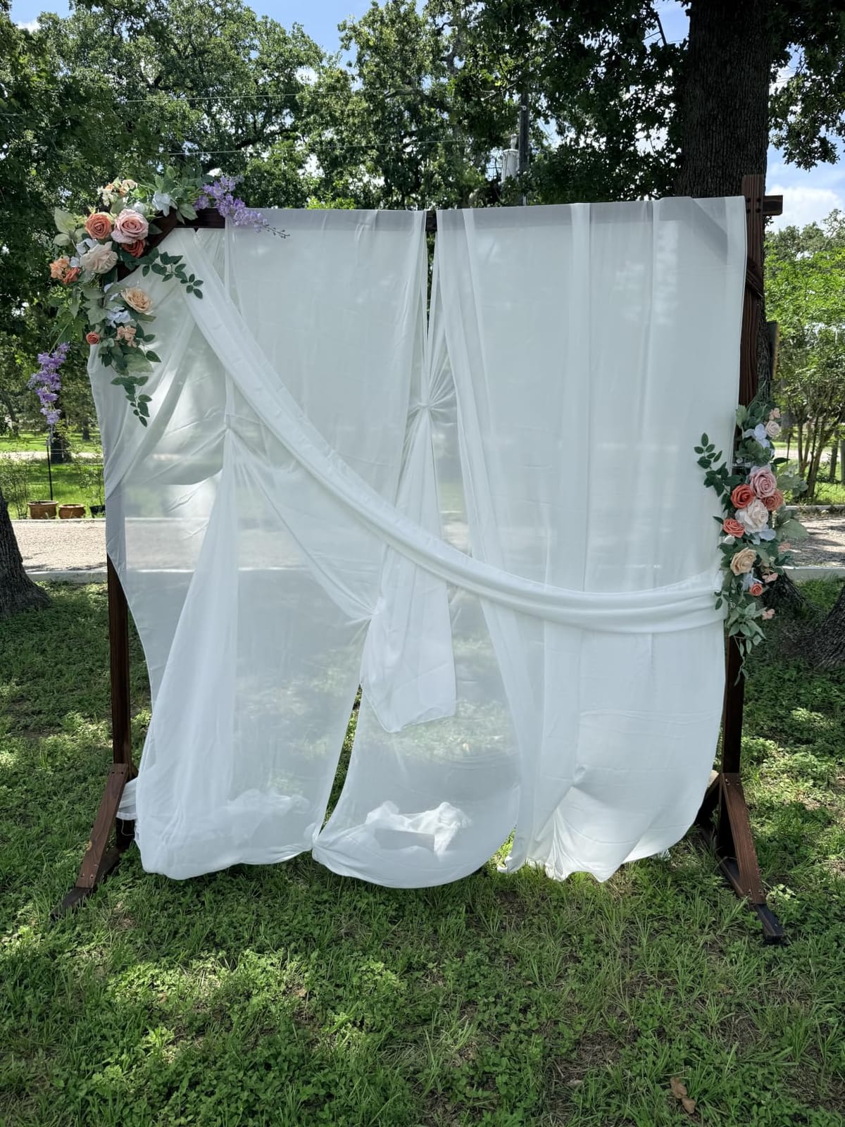 Wooden Wedding Arch 7.2FT Square Wood Arches Arbor Backdrop Stand customer photo 1