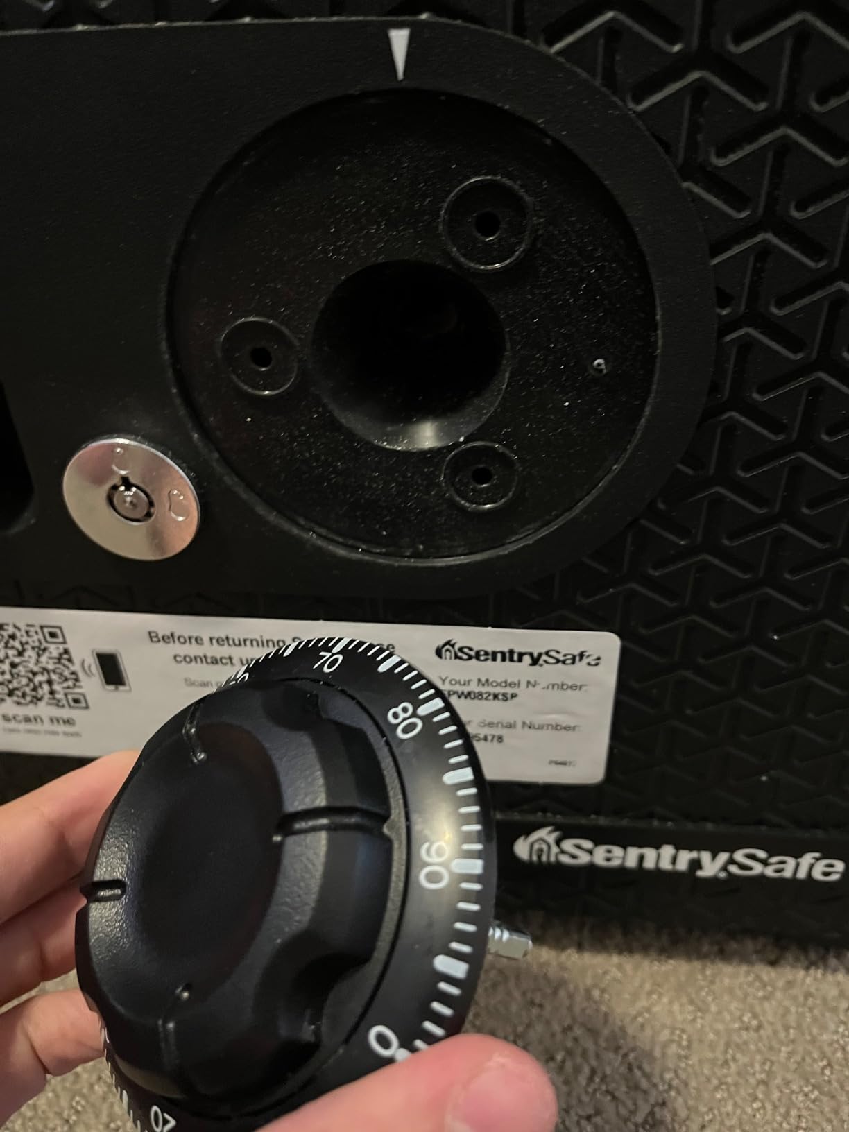 SentrySafe Fireproof and Waterproof Shelf Safe, Large Home or Office Safe with Dial Combination Lock and Override Key, 0.81 Cubic Feet, FPW082KSB customer photo 2