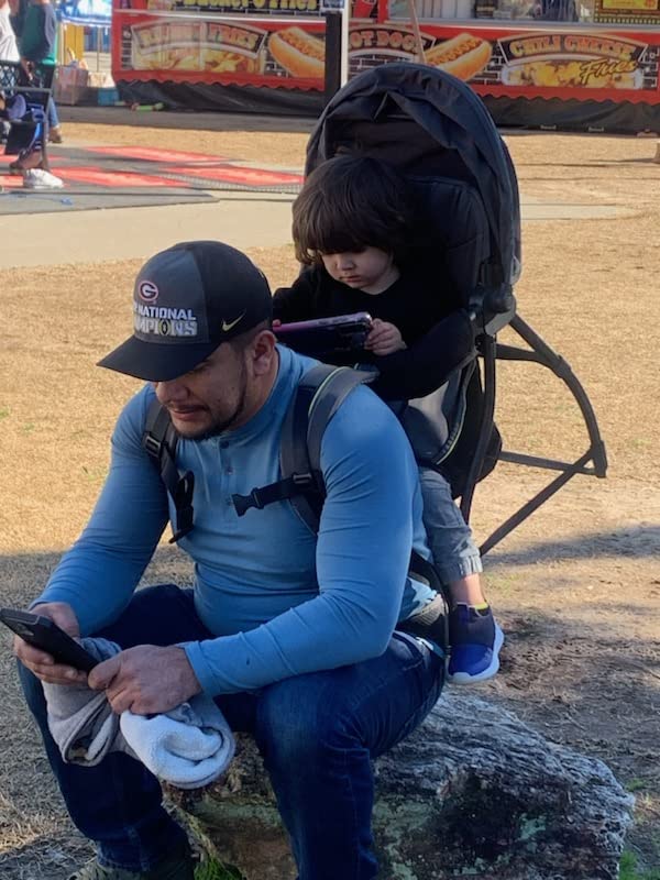 Chicco SmartSupport Hiking Baby Carrier, Lightweight Aluminum Backpack | Solar/Grey, baby backpack carrier for toddlers, UPF 50+ canopy, 5-point harness, adjustable seat, kickstand, breathable mesh customer photo 1