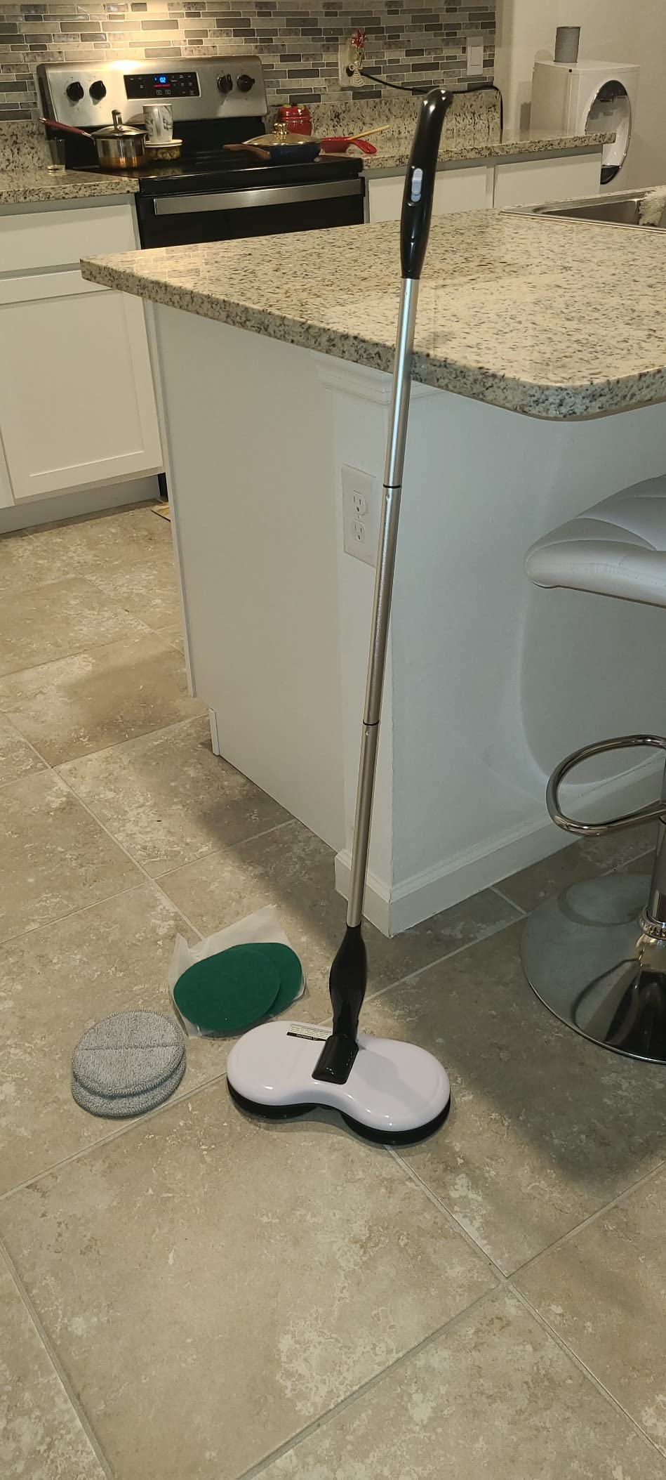 Electric Mop for Floor Cleaning, As Seen On TV, Cordless Spin Mopper Motorised Electric Mops for Hardwood Tile Laminate Floor Daily Light Cleaning (No Water Tank) customer photo 1