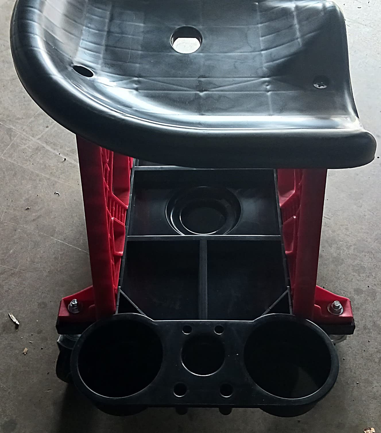 Durable Mechanic Stool Chair with Wheels, Heavy Duty Garage Shop Stool On Wheels, Rolling Stool Car Detailing Creeper Seat with Tool Tray for Workshop, Auto Repair Shop and Home customer photo 1