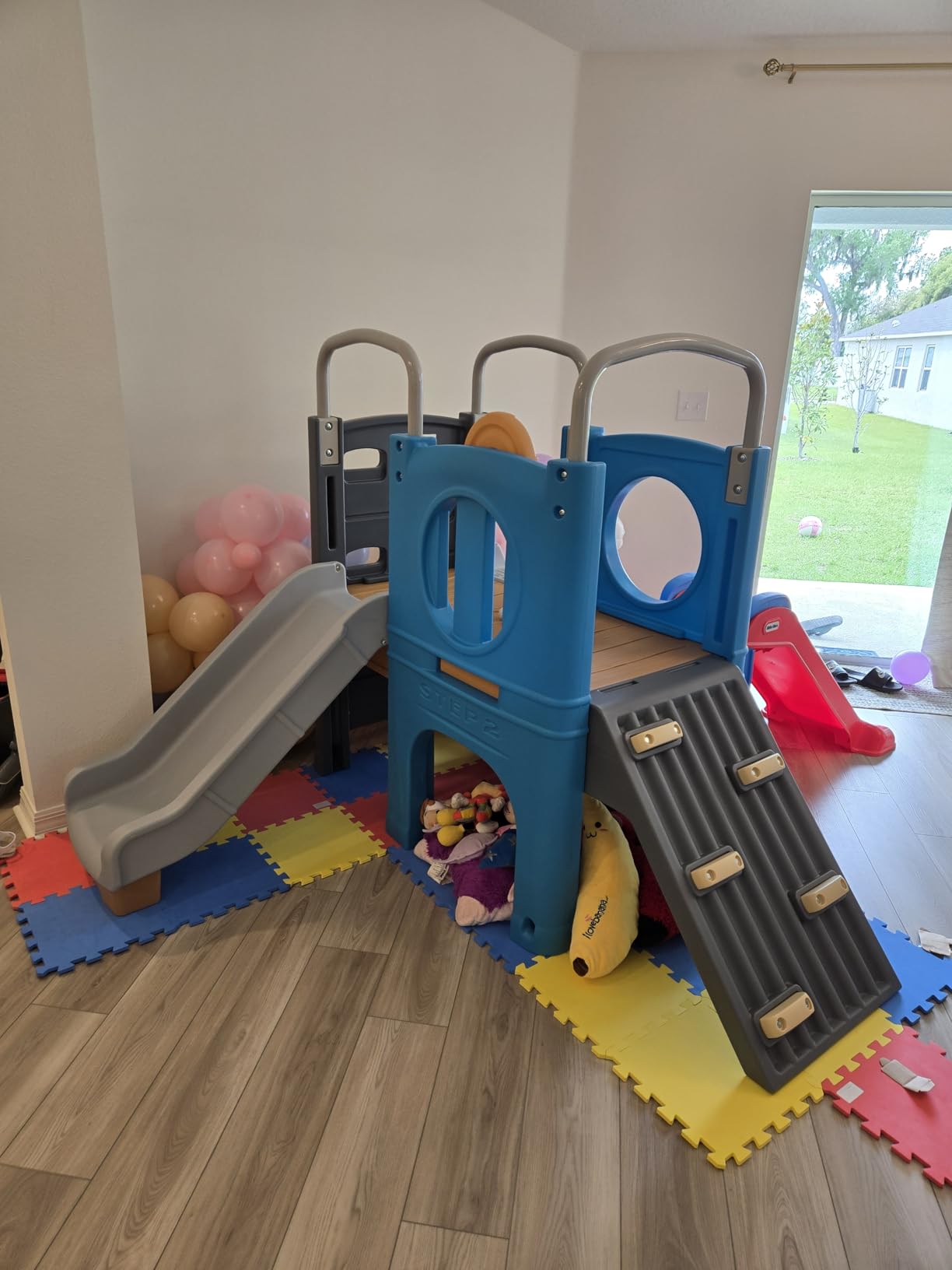 Step2 Scout & Slide Climber, Kids Outdoor Playset, Backyard Playground Set, Slide, Climbing Wall, Tunnel, Outside Vintage Style Jungle Gym, for Toddlers 2-6 Years Old customer photo 2