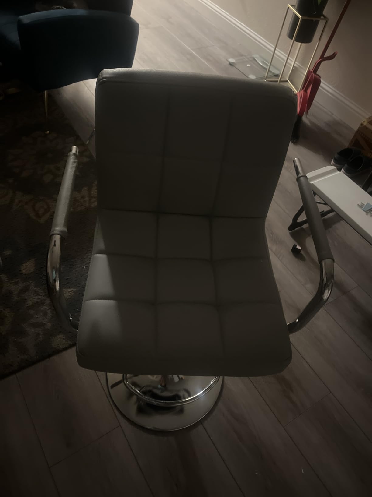 Yaheetech Bar Stools Set of 2 with Backs, Height Adjustable, Retro Brown customer photo 1