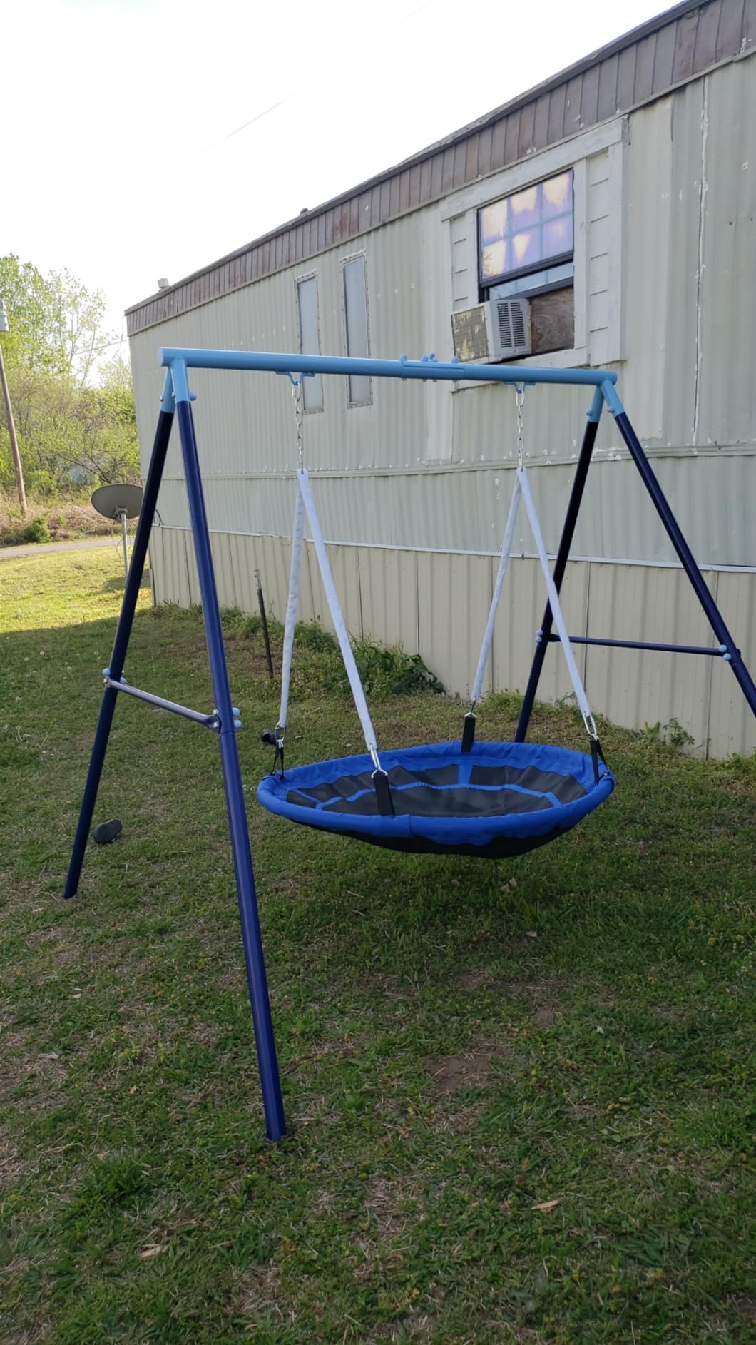 2 Seat Kids Small Swing Sets for Backyard, Outdoor Kids Play Equipment customer photo 2