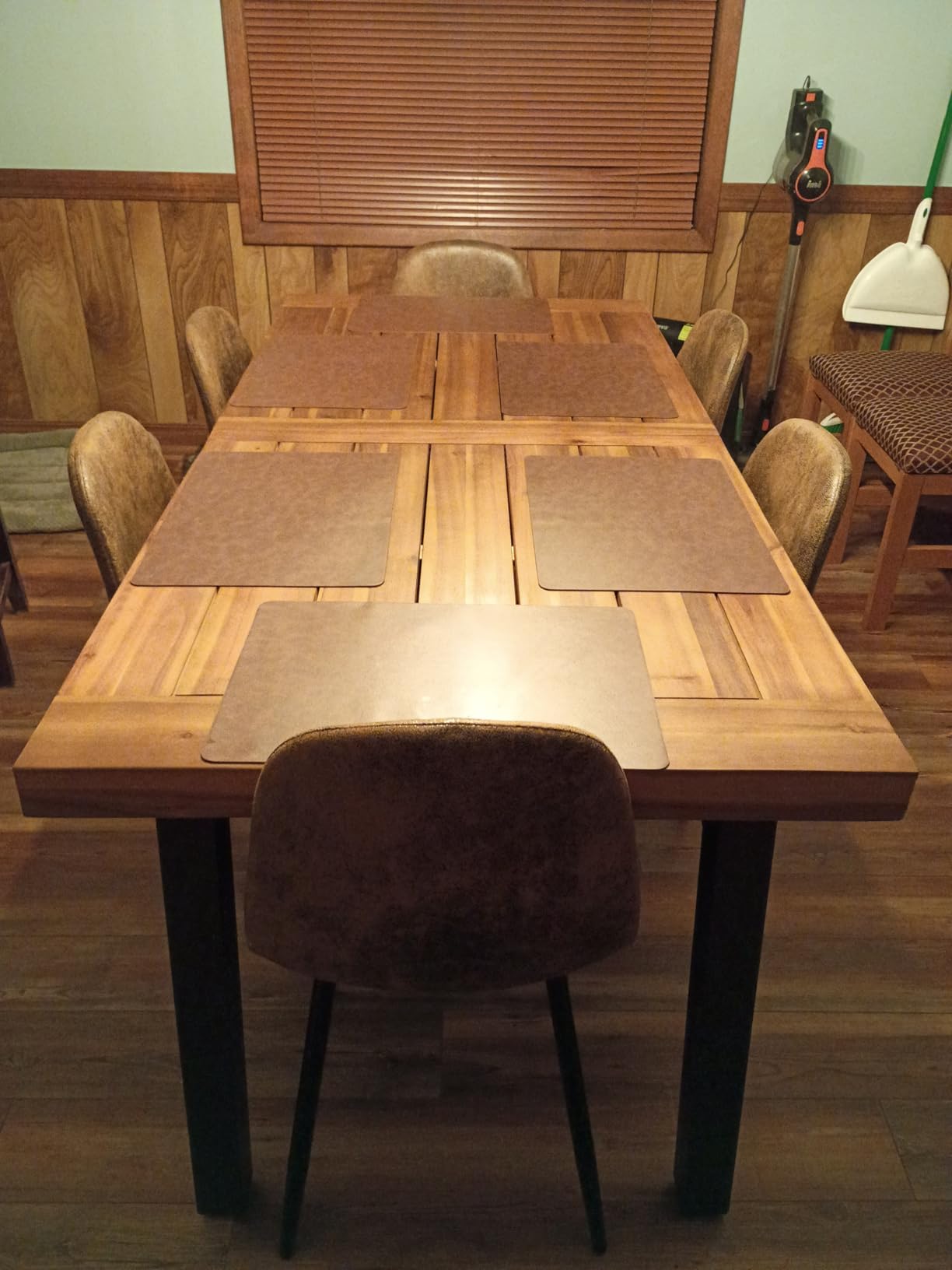 Devoko 6 Person Acacia Wood Dining Table for Kitchen,Natural | Farmhouse Kitchen Table for 6 for Indoor Outdoor Mesa De Comedor customer photo 2