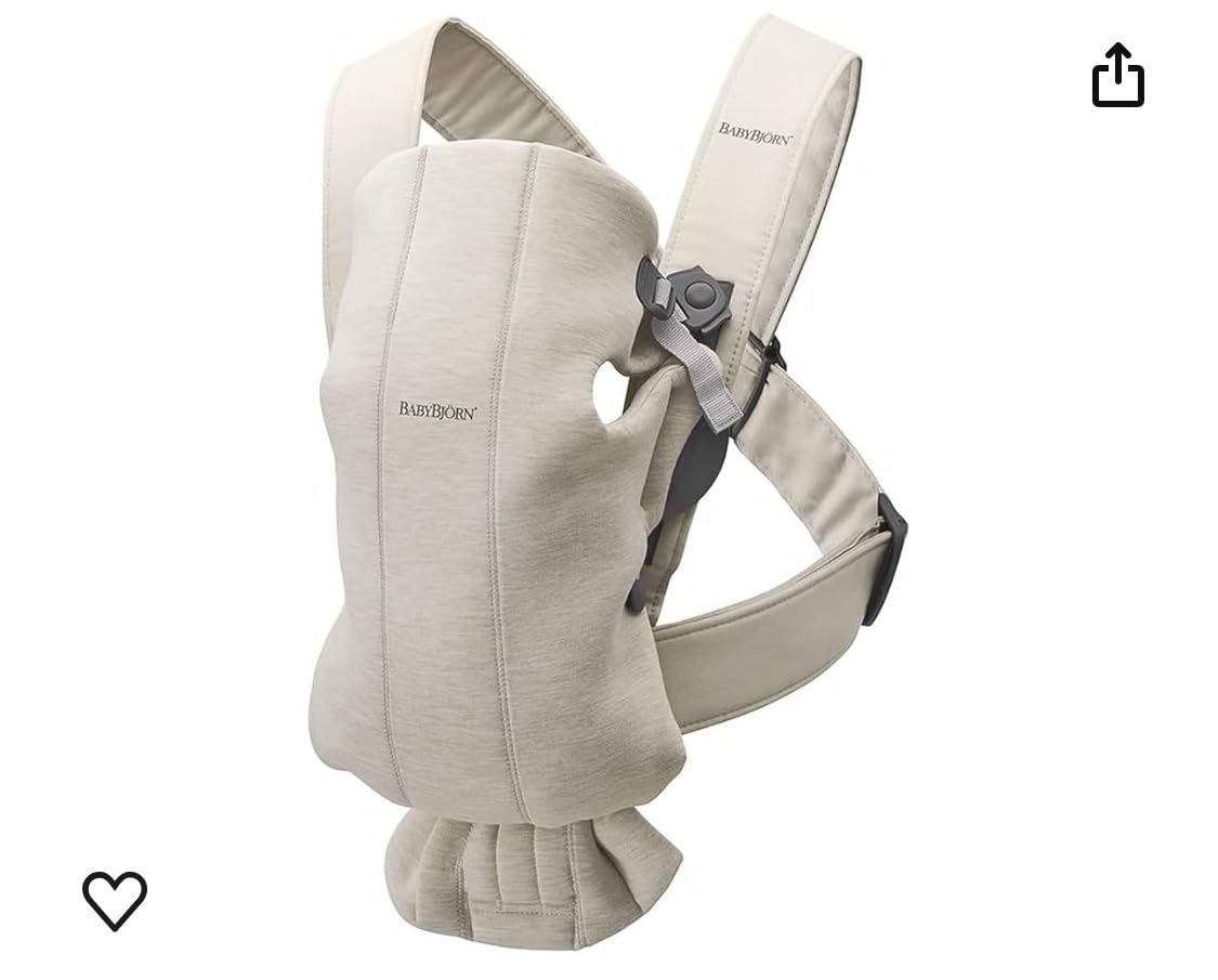 BabyBjorn Baby Carrier Mini, Light Beige, 3D Jersey | Infant Carrier (7-24 lbs), Ergonomic, Easy-to-Use customer photo 1