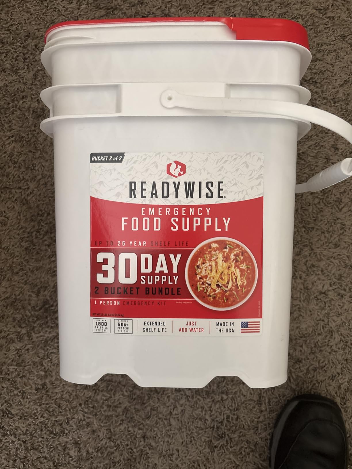READYWISE Emergency Food Survival Supply 3,576 Servings 24 Buckets 1 Year customer photo 1