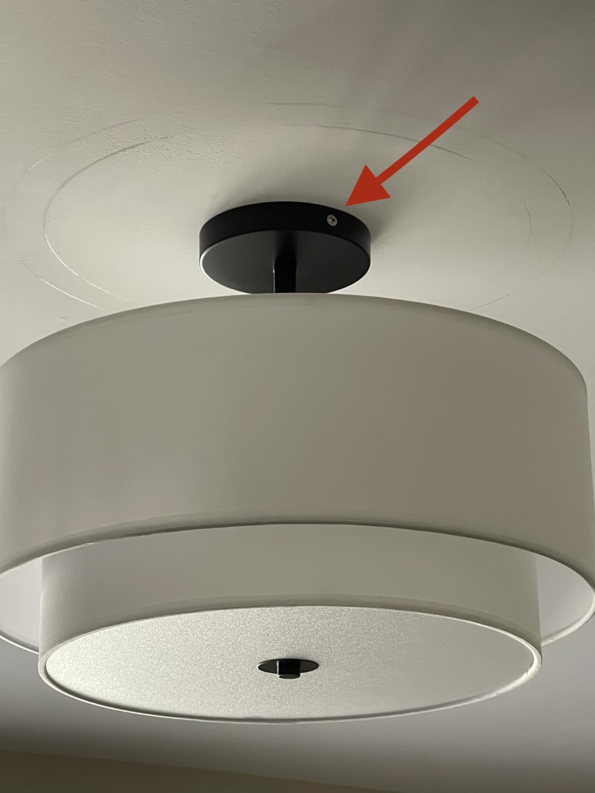 FRIDEKO HOME Semi Flush Mount Ceiling Light Fixture - Ceiling Light with Drum Shade, Chandelier Ceiling Light for Bedroom Living Room Hallway Entryway customer photo 2
