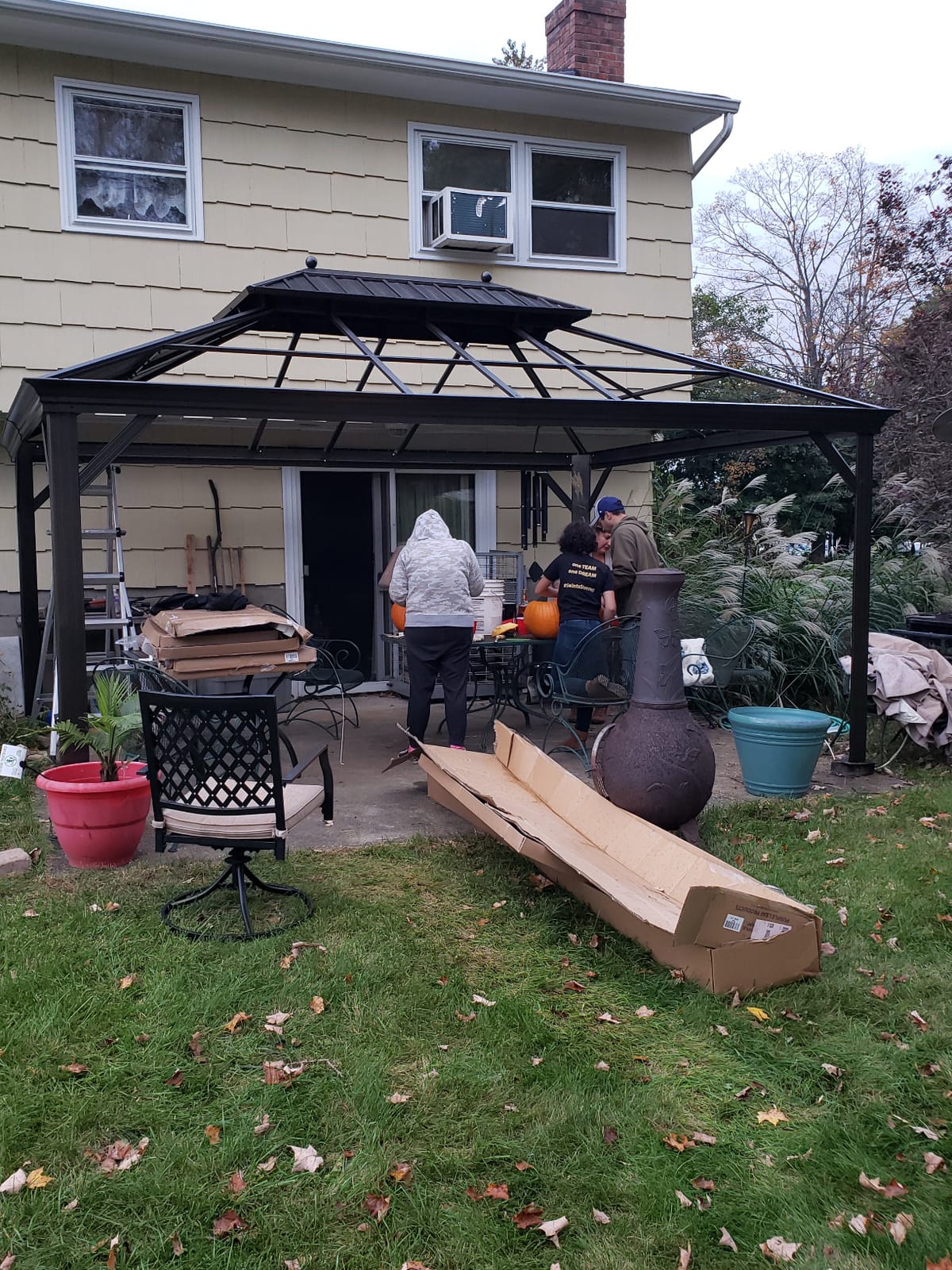 PURPLE LEAF Patio Hardtop Gazebo 10' x 12' Bronze 4.7