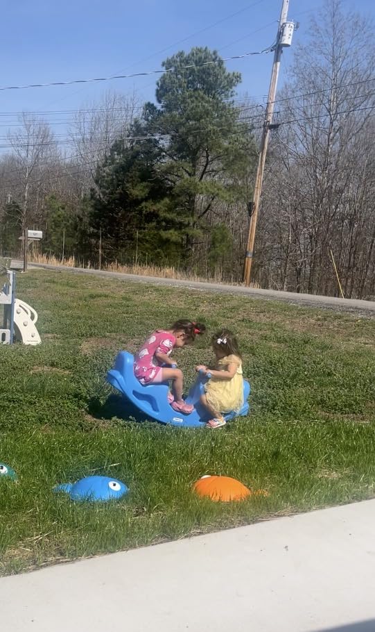 Simplay3 Up and Down Teeter Totter Seesaw - Rocking Fun for Two Toddlers or Kids Ages 18 Months to 5 Yrs- Sapphire, Made in USA customer photo 2