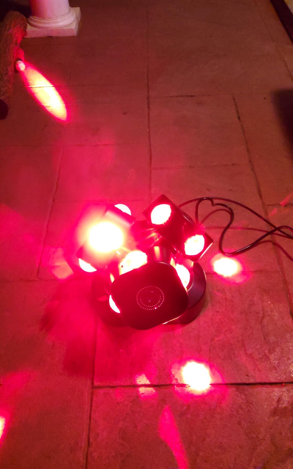 Moving Head DJ Light Party RGBW LED Beam Lights DMX 512 Strobe Light with Sound Activated 360°Rotation Stage Lighting Equipment for Events DJ KTV Disco Wedding Concert Festival customer photo 2