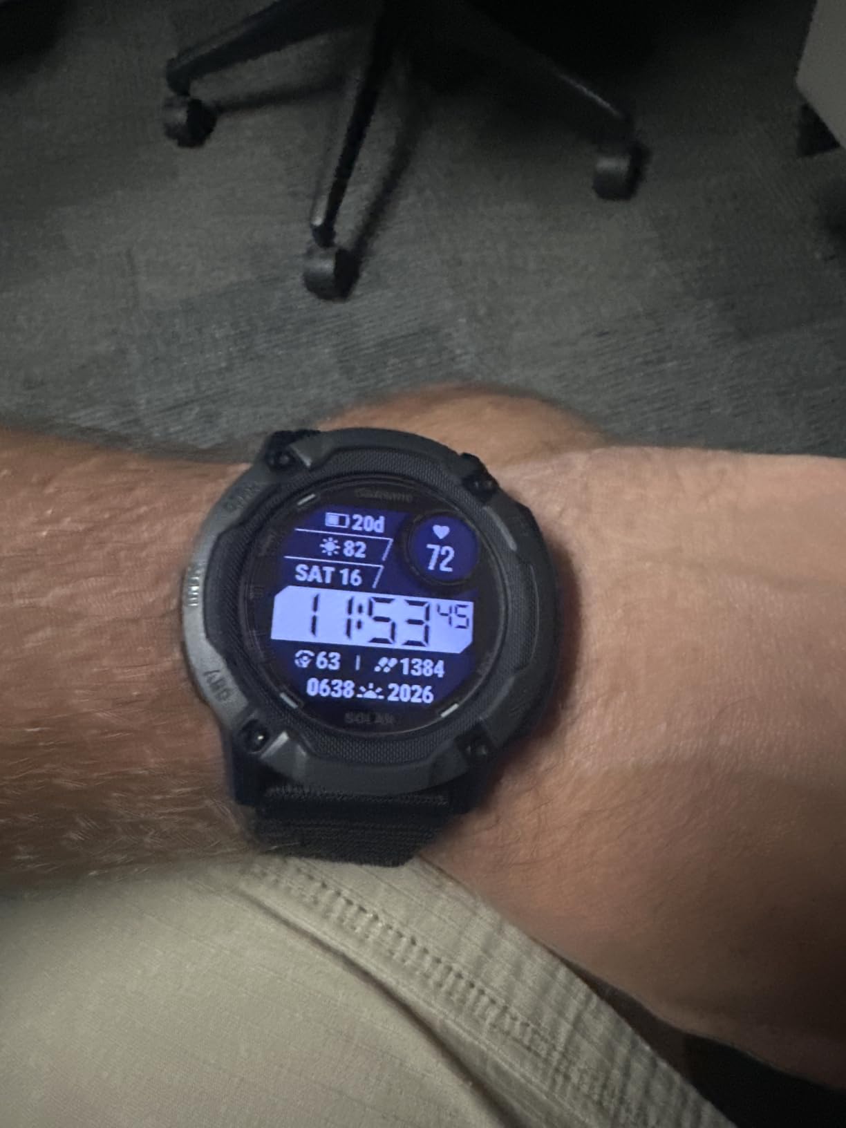 Garmin Instinct® 2X Solar Tactical, Rugged Outdoor Smartwatch, 50mm, Black customer photo 1