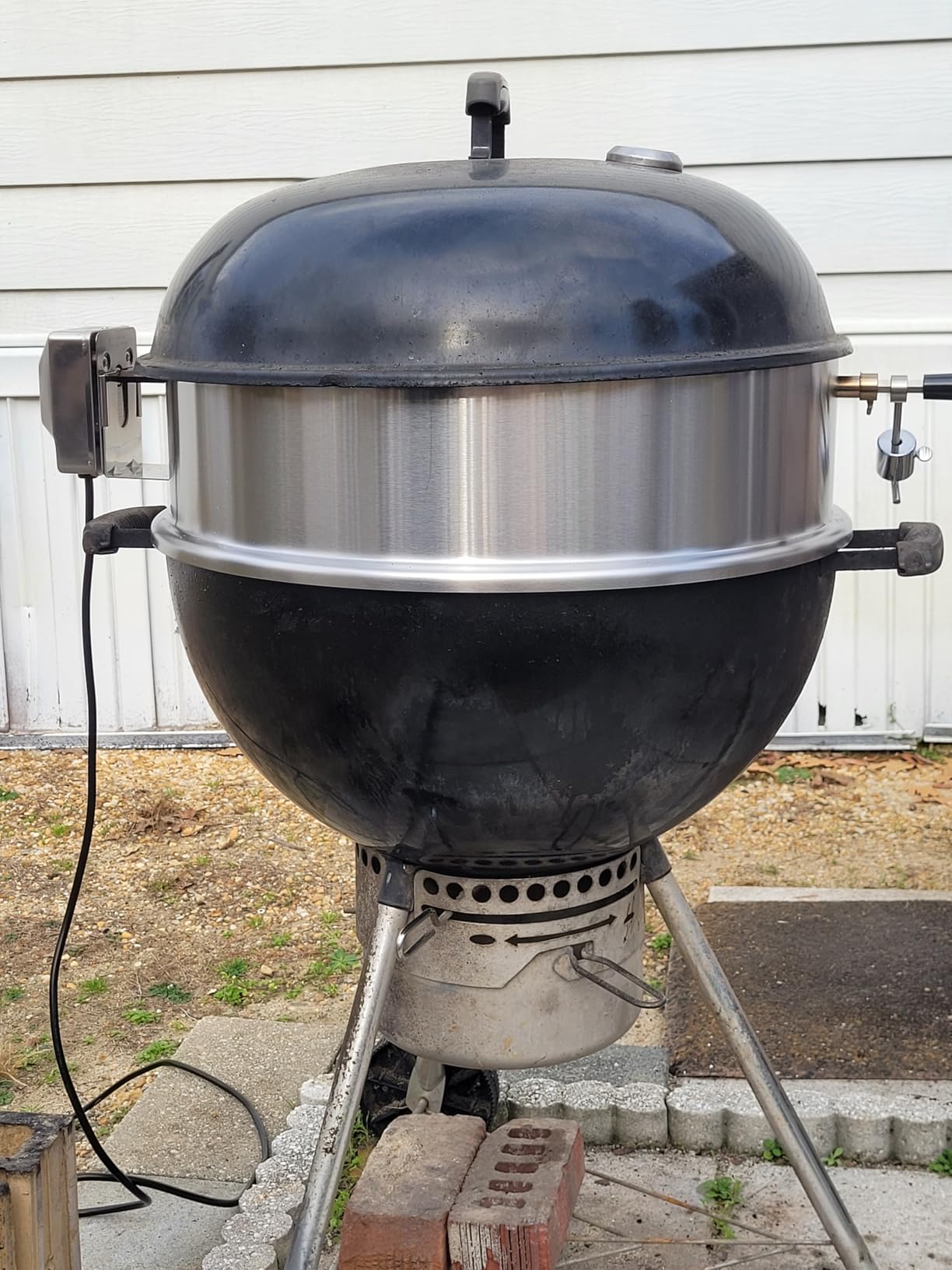 onlyfire Upgrade Stainless Steel Rotisserie Ring Kit for Weber 22