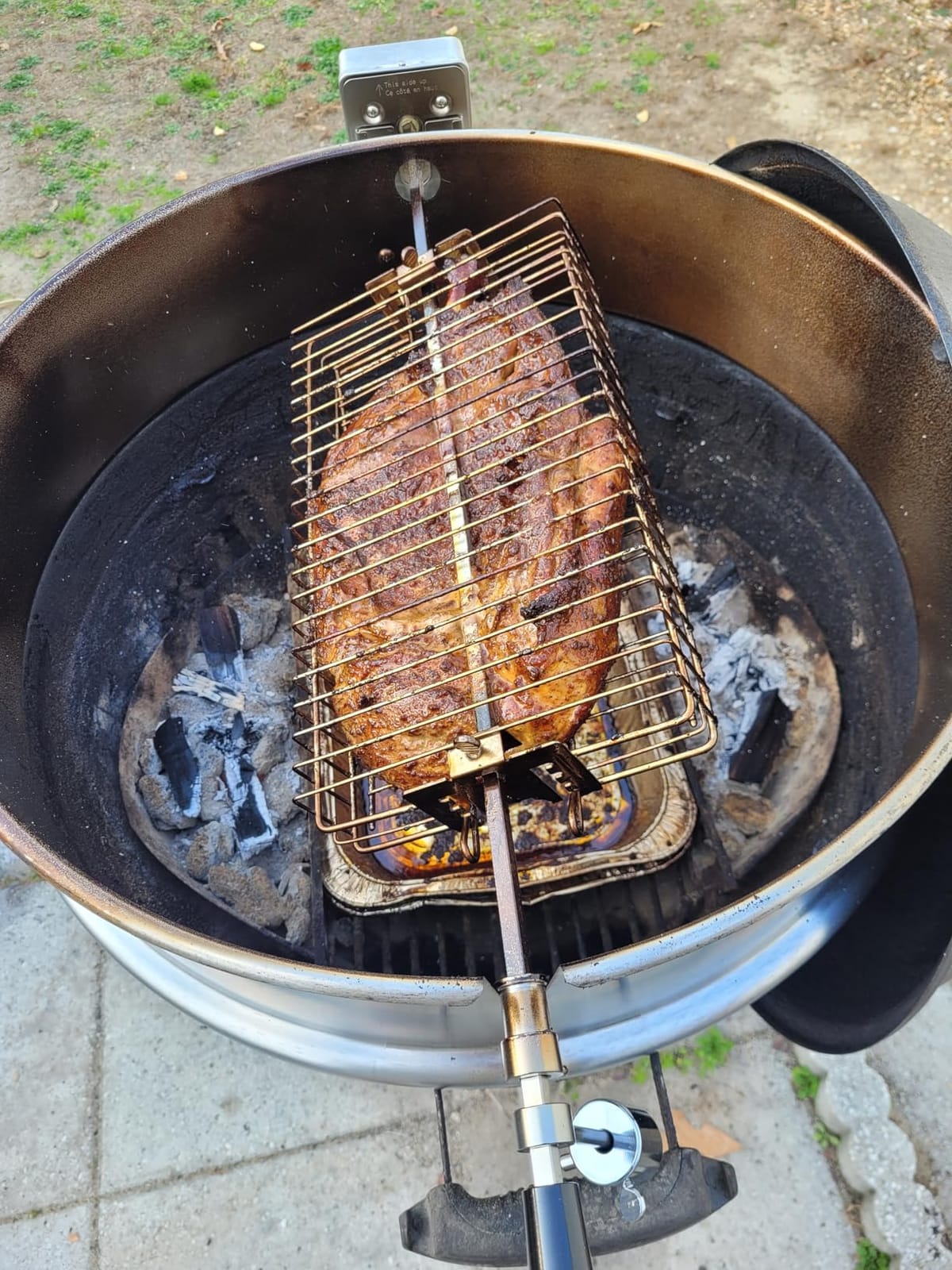 onlyfire Upgrade Stainless Steel Rotisserie Ring Kit for Weber 22