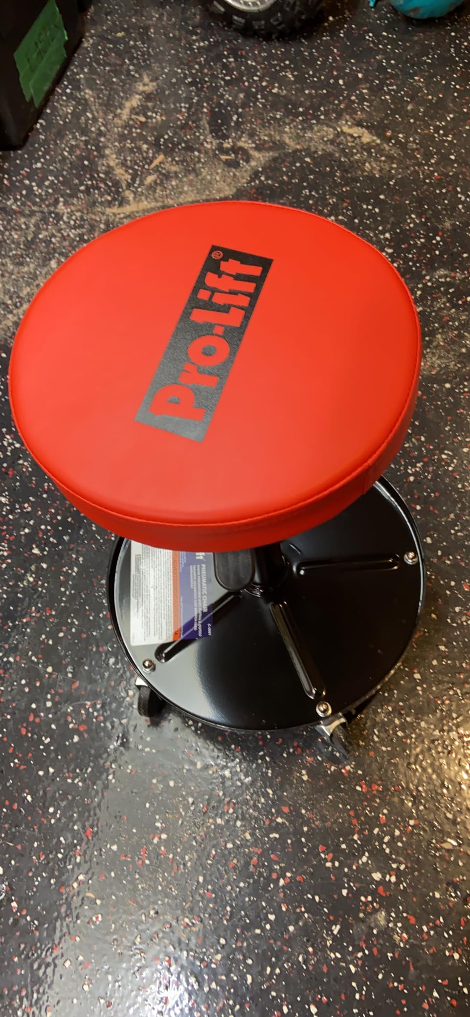 Pro-LifT PL9300H Pneumatic Chair, Black/Orange | 300 lbs Capacity customer photo 1