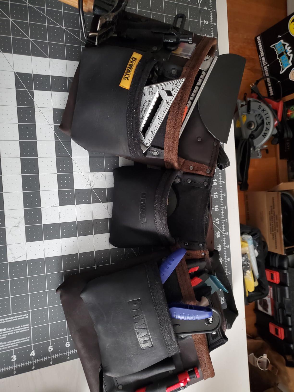DEWALT Leather Tool Belt, Durable, 11 Pocket Professional Belt (DWST550112) customer photo 1