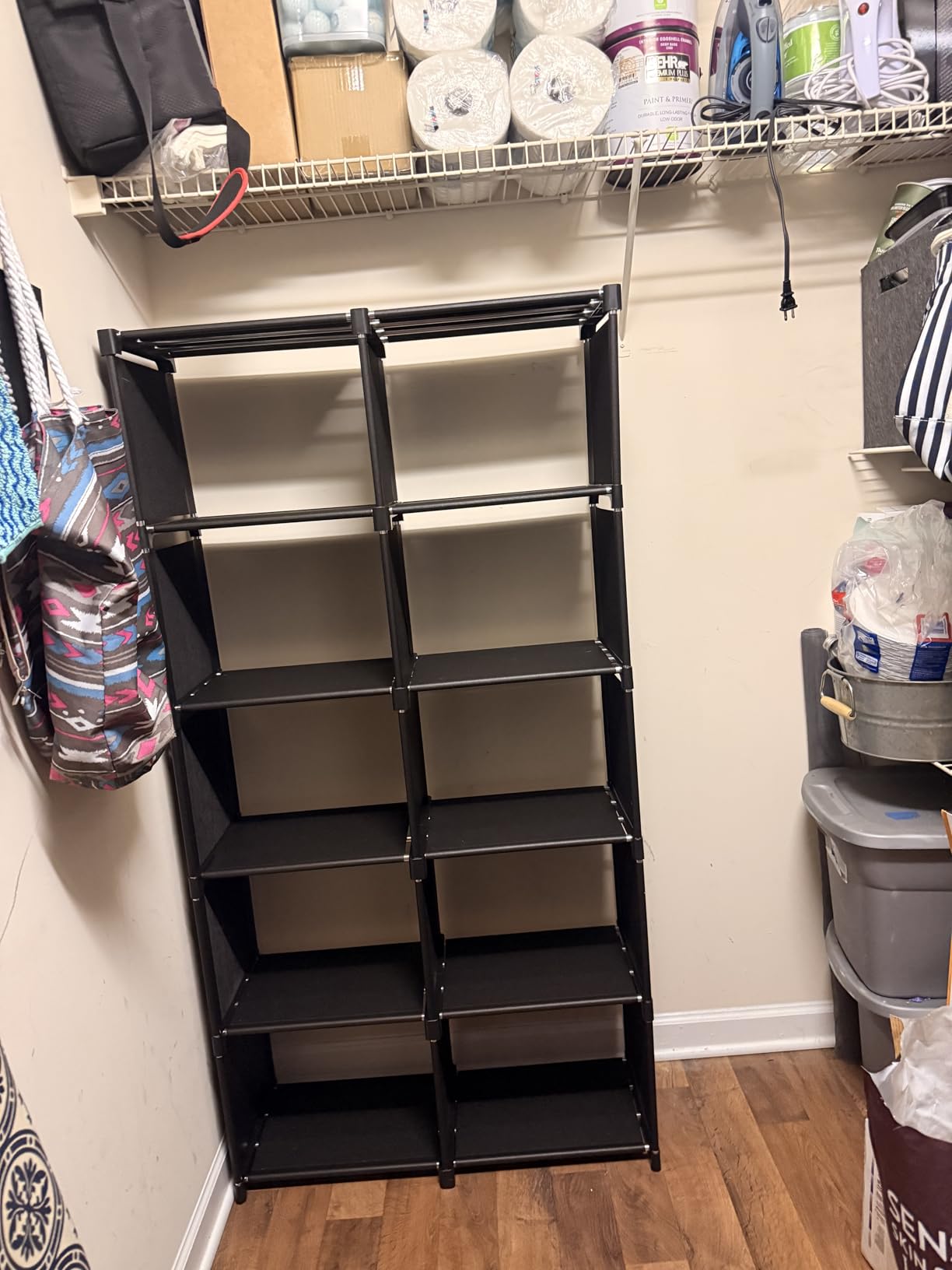 Mavivegue Book Shelf, 12 Cube Storage Organizer, DIY Bookcase, Metal Bookshelf,Tall Book case for Bedroom, Living Room,Office,Closet, Black Cubicle Rack customer photo 1