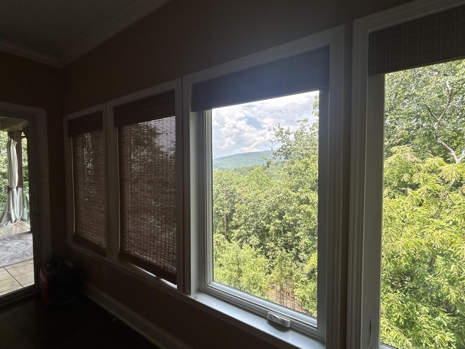LazBlinds No Drill Cordless Bamboo Roman Shades, Custom Size, Brown customer photo 1