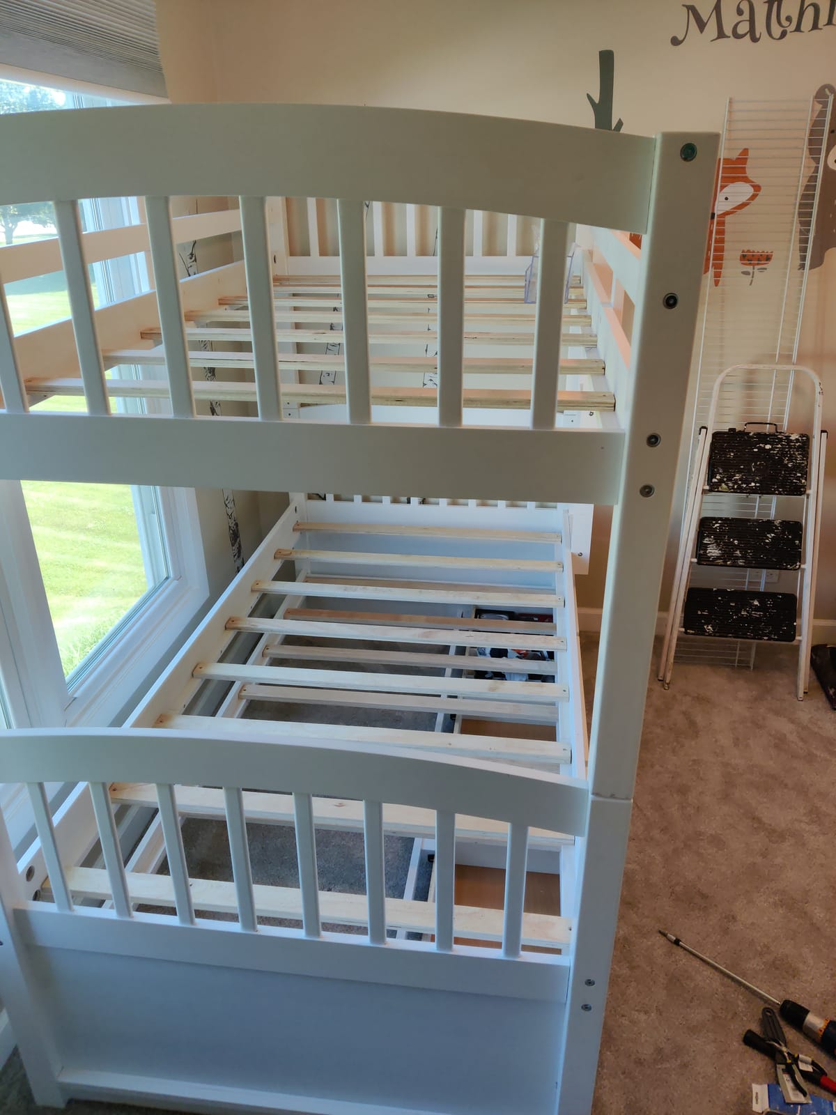 Harper&Bright Designs Twin Over Twin Bunk Bed with Trundle, 3 Storage Drawers, Safety Rail, and Removable Ladder, Can be Separated into 3 Bed, White customer photo 1