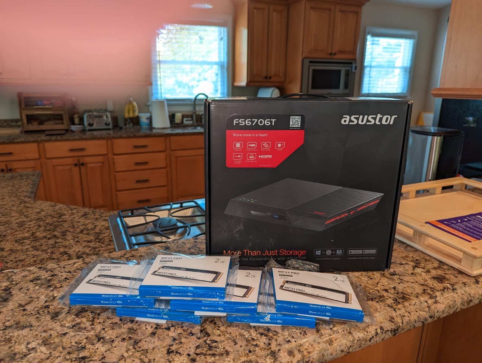 Asustor Flashstor 6 FS6706T - 6 Bay All-SSD NAS Storage, Quad Core 2.0GHz, Six M.2 SSD, Dual 2.5GbE, 4GB RAM DDR4, Network Attached Storage (Diskless) customer photo 1