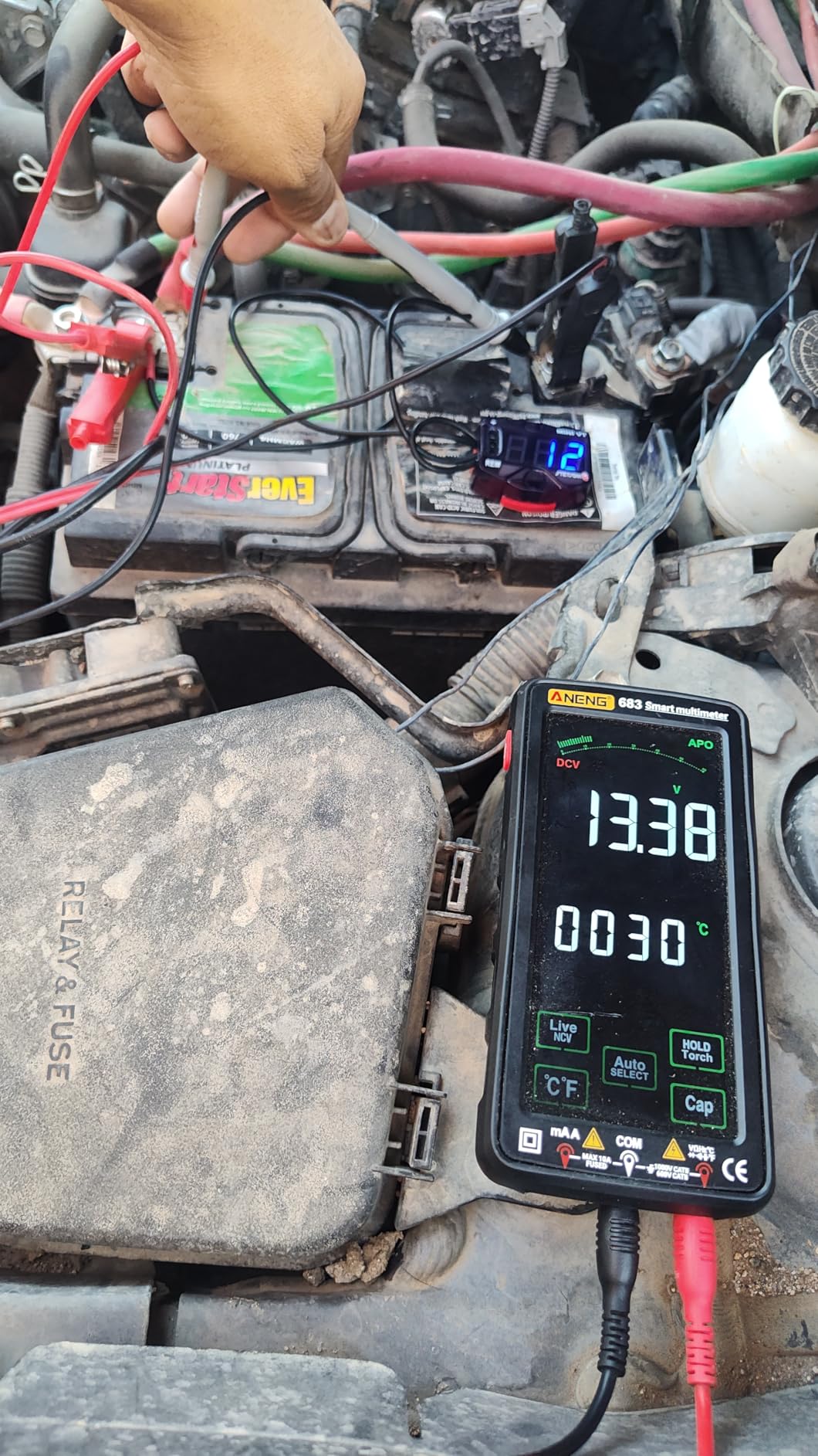 Stetsom MiniVT-HV - Digital Display Mini Voltmeter High Accuracy Blue LED, Up to 455V DC, Automotive Car Motorcycle Battery Voltage Panel - Developed for HIGH Voltage line customer photo 2