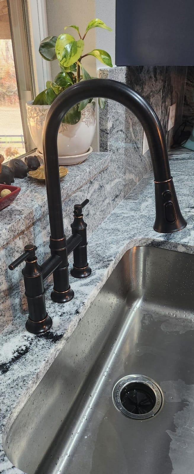SUMERAIN 2-Handle Bridge Kitchen Faucet 8 Inch Centerset, Brushed Nickel customer photo 1