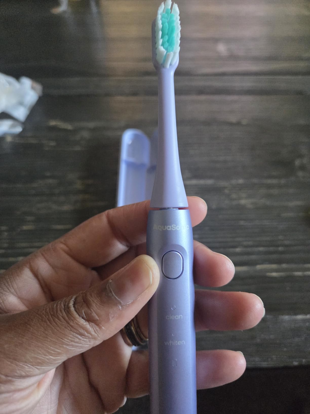 Aquasonic Icon Micro-Vibrating Sonic Toothbrush - ADA-Accepted - Mint customer photo 2
