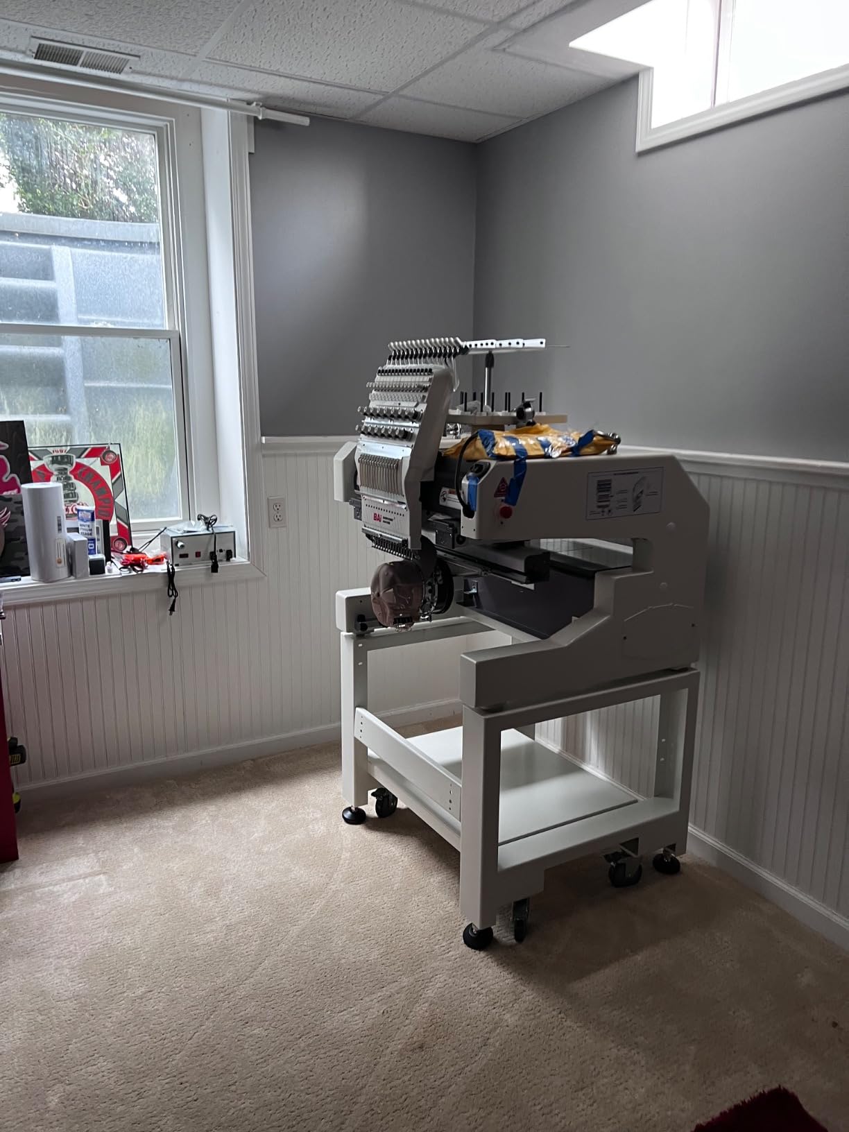 BAI The Vision 15-Needle Commercial Embroidery Machine, 20x16inch Areas, True 1200SPM Stable Production via Institch to Wi-Fi, Calculating Costs and Design Software High-Precision for Business customer photo 2