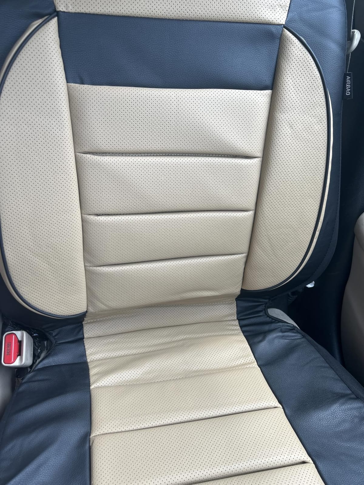 CAR PASS Faux Leather Car Seat Covers Front Seats Only, 3D Foam Support Car Seat Covers, Universal fit for Trucks Vans SUVs Sedans Automotive Comfortable, Airbag Compatible 2 Pieces Front Solid Black customer photo 1