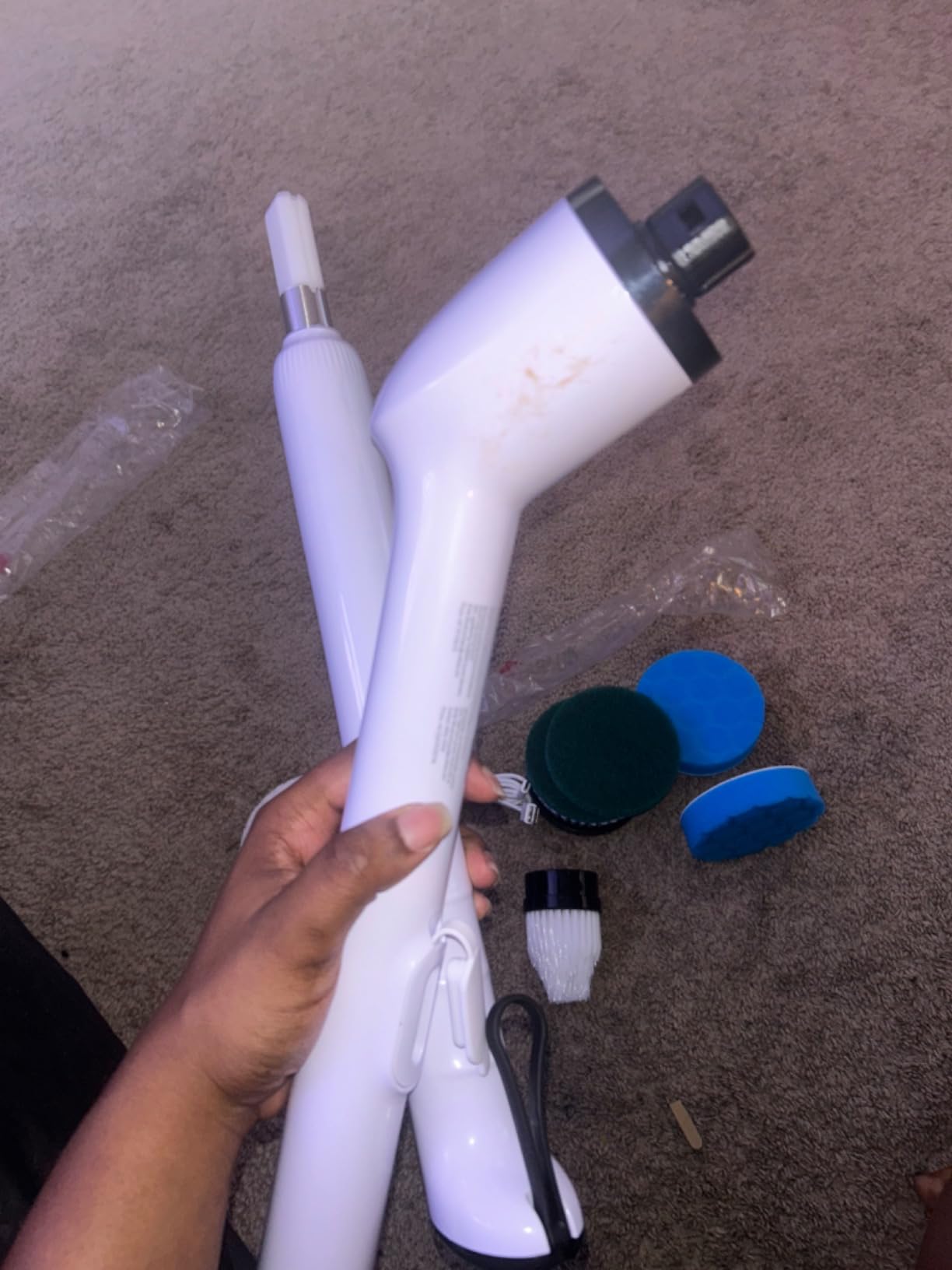 Electric Cleaning Brush, New Full-Body IPX7 Waterproof & 42inch Long Handle customer photo 2