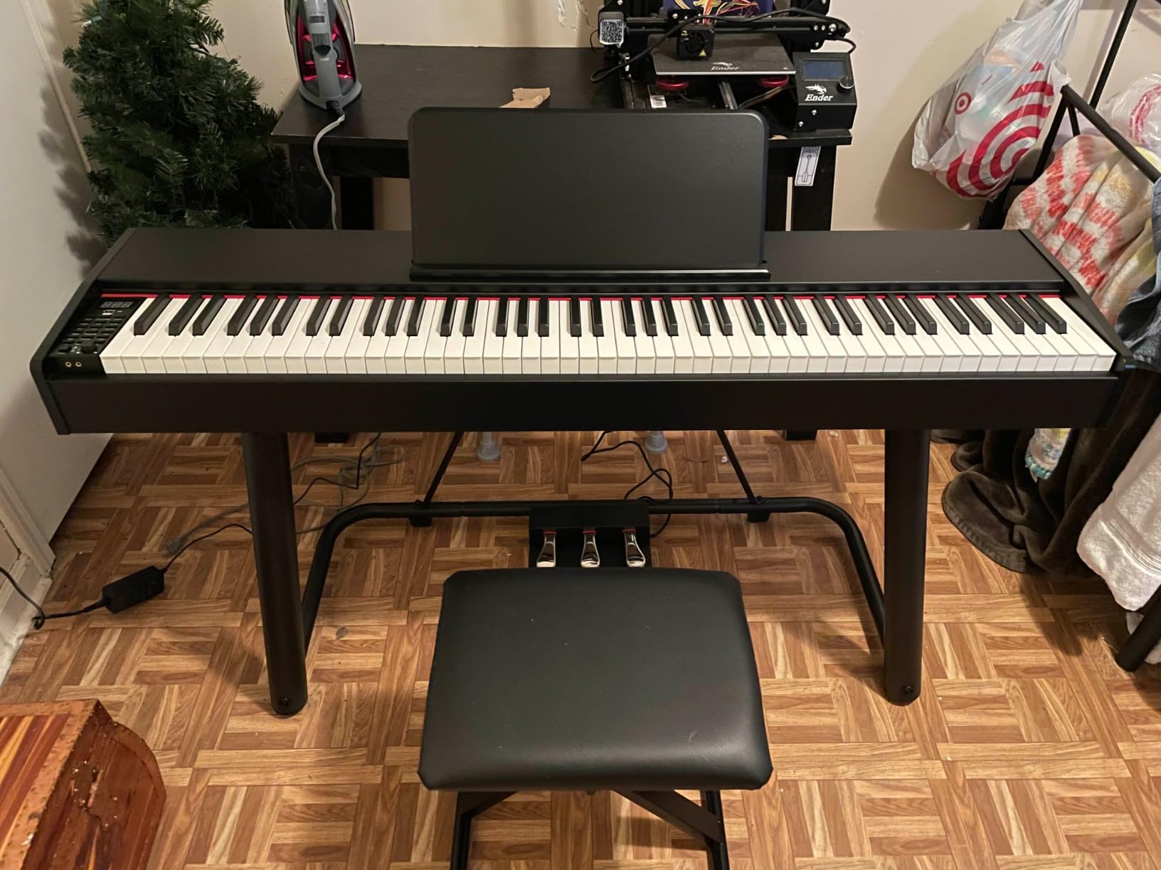 Best Choice Products 88-Key Weighted Full Size Digital Piano, Electronic Keyboard Set for All Experience Levels w/U-Stand, 3 Sustain Pedal Unit, Stool, Keyboard Cover, 2 Headphone Jacks customer photo 2