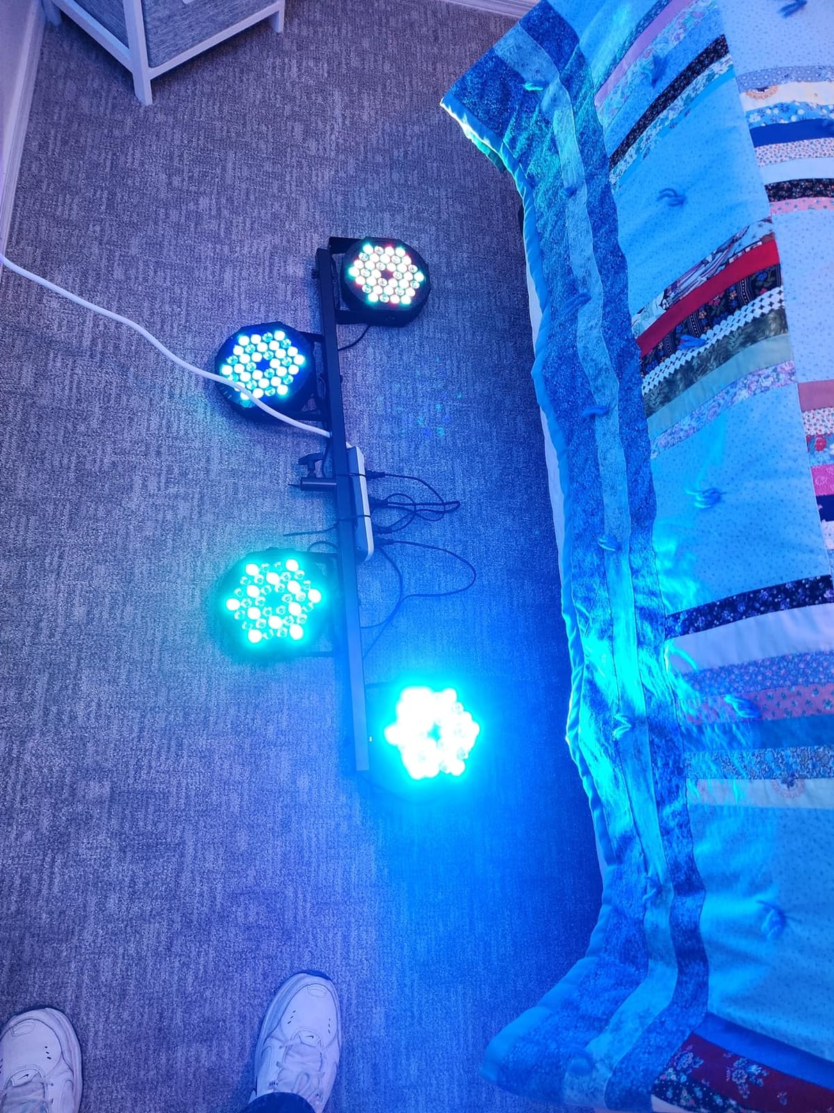 Stage Lights Dj Lights for Parties Led Stage Light Sound Activated Portable Party Light Par Light 36 Led RGB Remote Control Uplights for Disco Indoor Events Bar Birthday Wedding Outdoor customer photo 1