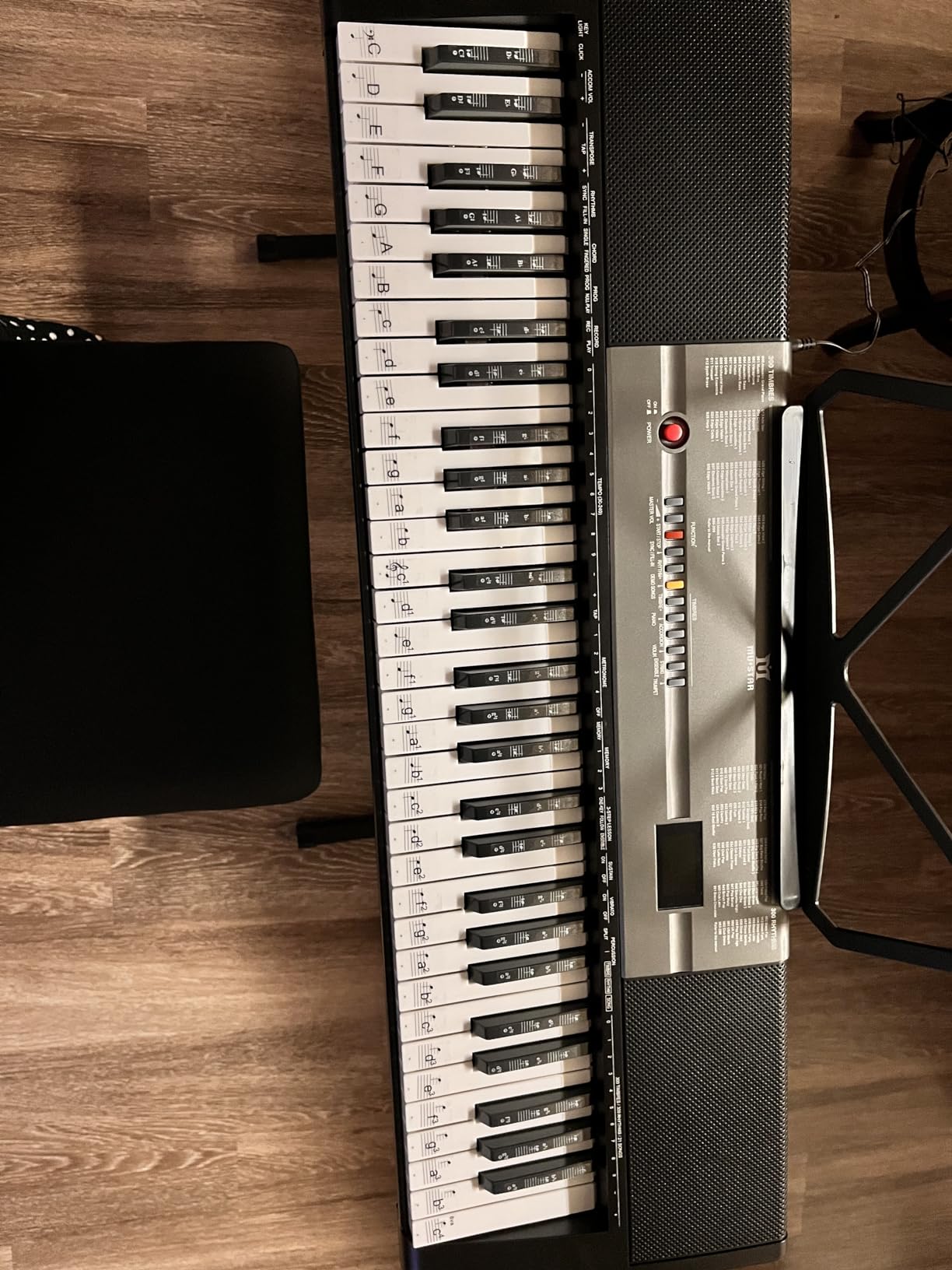 MUSTAR 61 Key Piano Keyboard, Electric Piano Keyboard with Lighted Up Keys customer photo 1