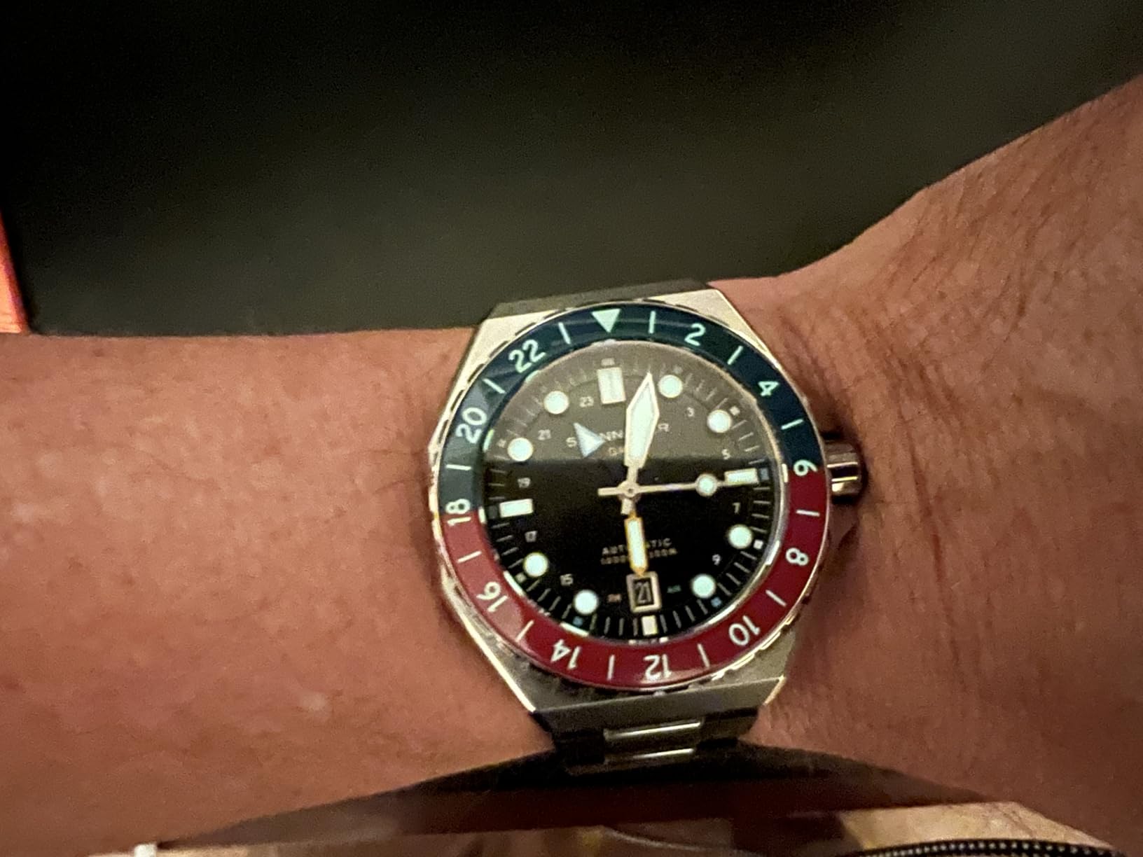 Spinnaker Dumas Men's Automatic GMT Dive Watch – Seiko NH34 Movement, 44mm Stainless Steel Case, Water Resistant 300m, Stainless Steel Bracelet, SP-5119 customer photo 1