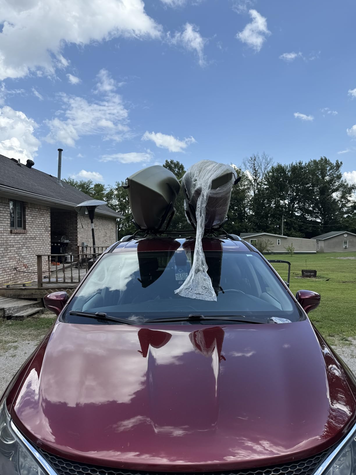 2 Pairs Kayak Roof Rack for Car Top Roof Mount Carrier | J Cross Bar, Canoe Boat Compatible customer photo 2
