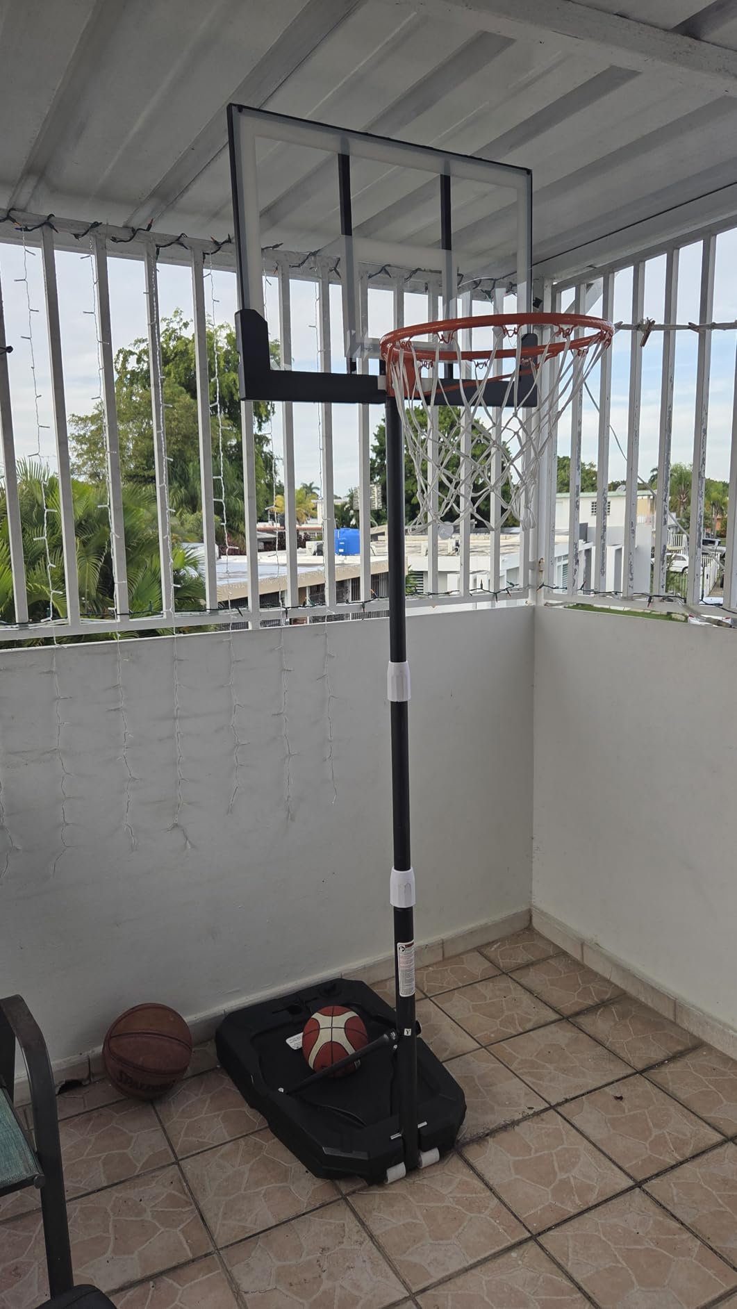 Seray Kids Basketball Hoop Outdoor [Patented 6s Safe-Adjust] 3.2-7.2FT, Indoor/Poolside/Mini Basketball Hoop for Kid/Toddler/Youth/Adult in Backyard/Driveway,Shatterproof Backboard and Enlarged Base customer photo 1