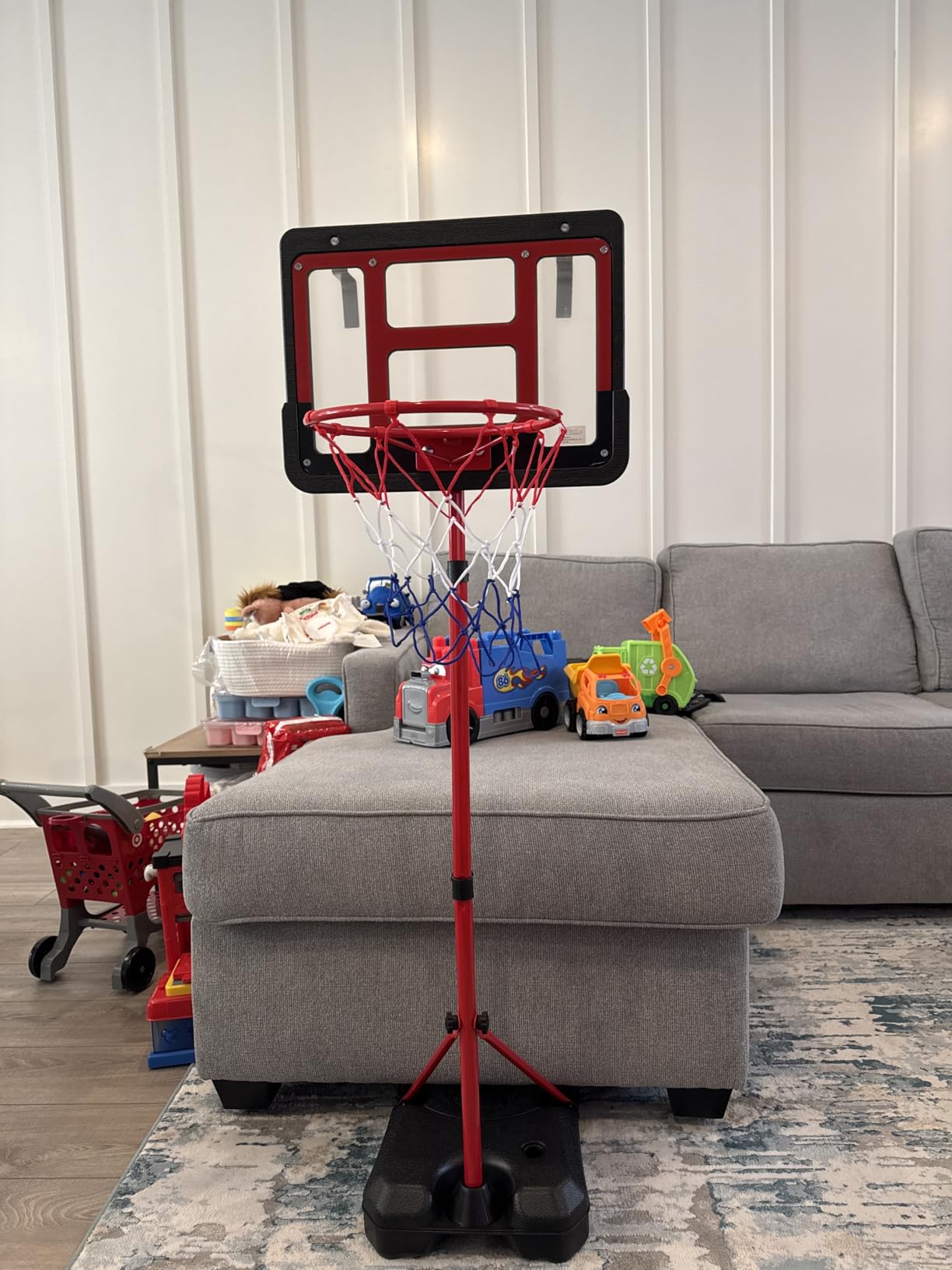 Kids Basketball Hoop, Adjustable Height Toddler Basketball Hoop Indoor Toys customer photo 2