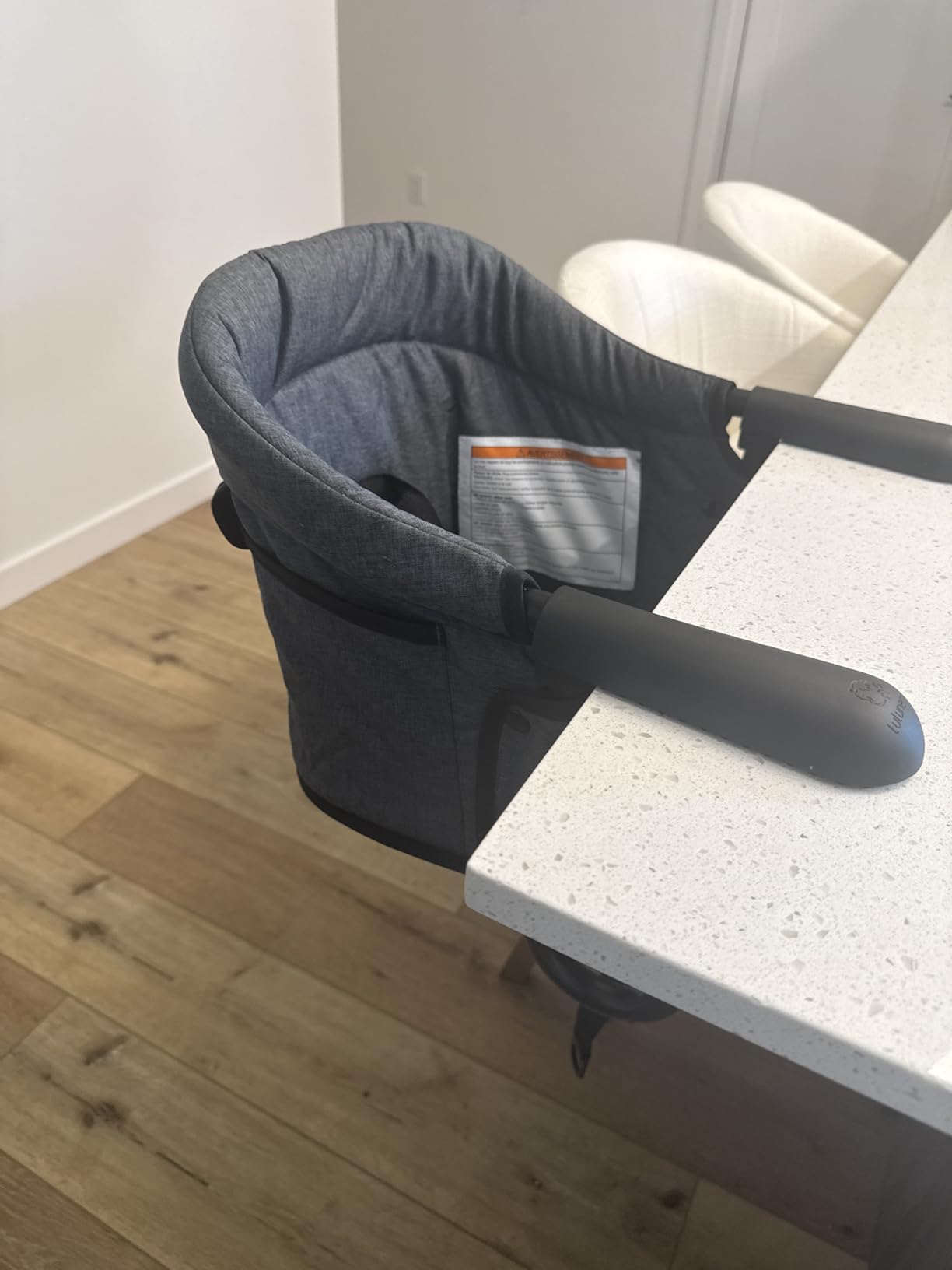 Hook-On High Chairs - Portable & Foldable for Babies 6-36 Months, Family & Travel Use with Carry Bag (Grey) customer photo 2