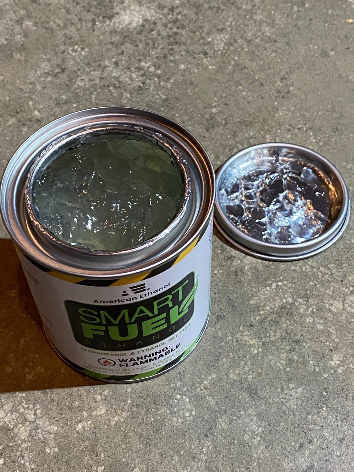 Smart Fuel Bioethanol Gel Fuel Cans – Clean-Burning Bio Ethanol Fireplace Fuel for Indoor & Outdoor Fire Pit, Fireplaces & Tabletop Fire Features – 3 Hour Burn Time – 6 Pack customer photo 1