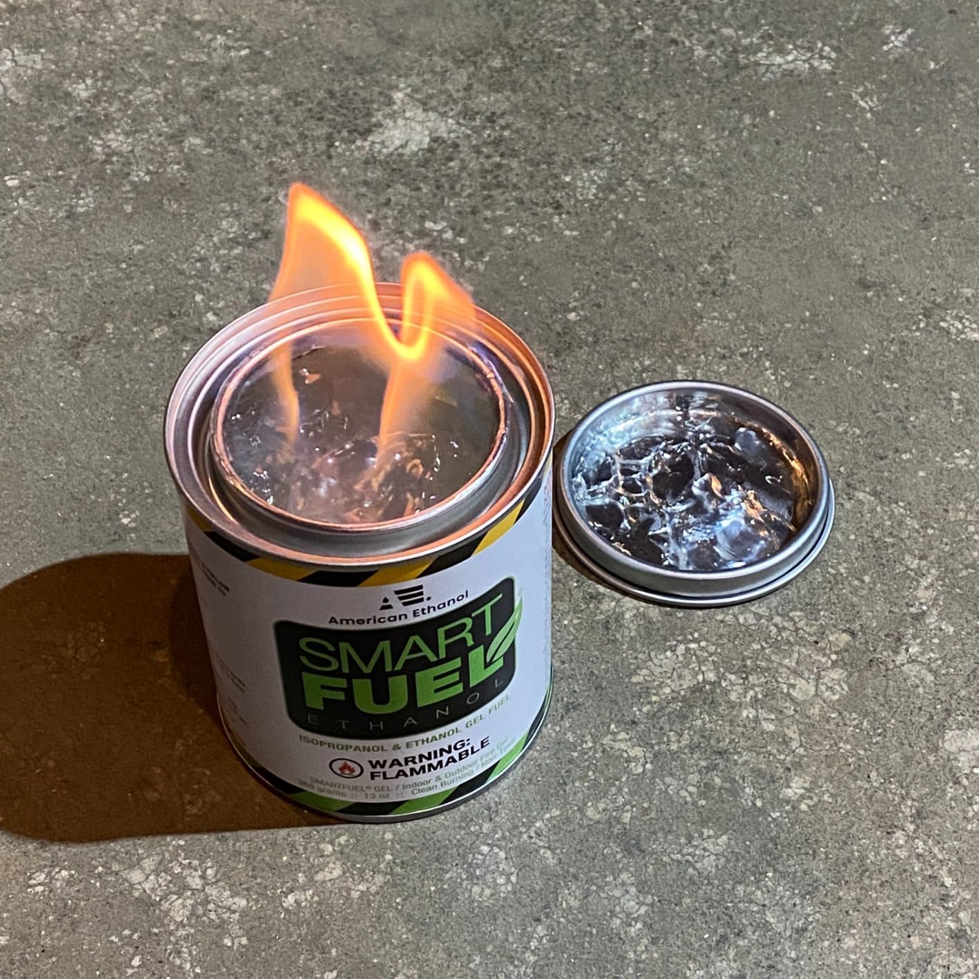 Smart Fuel Bioethanol Gel Fuel Cans – Clean-Burning Bio Ethanol Fireplace Fuel for Indoor & Outdoor Fire Pit, Fireplaces & Tabletop Fire Features – 3 Hour Burn Time – 6 Pack customer photo 2