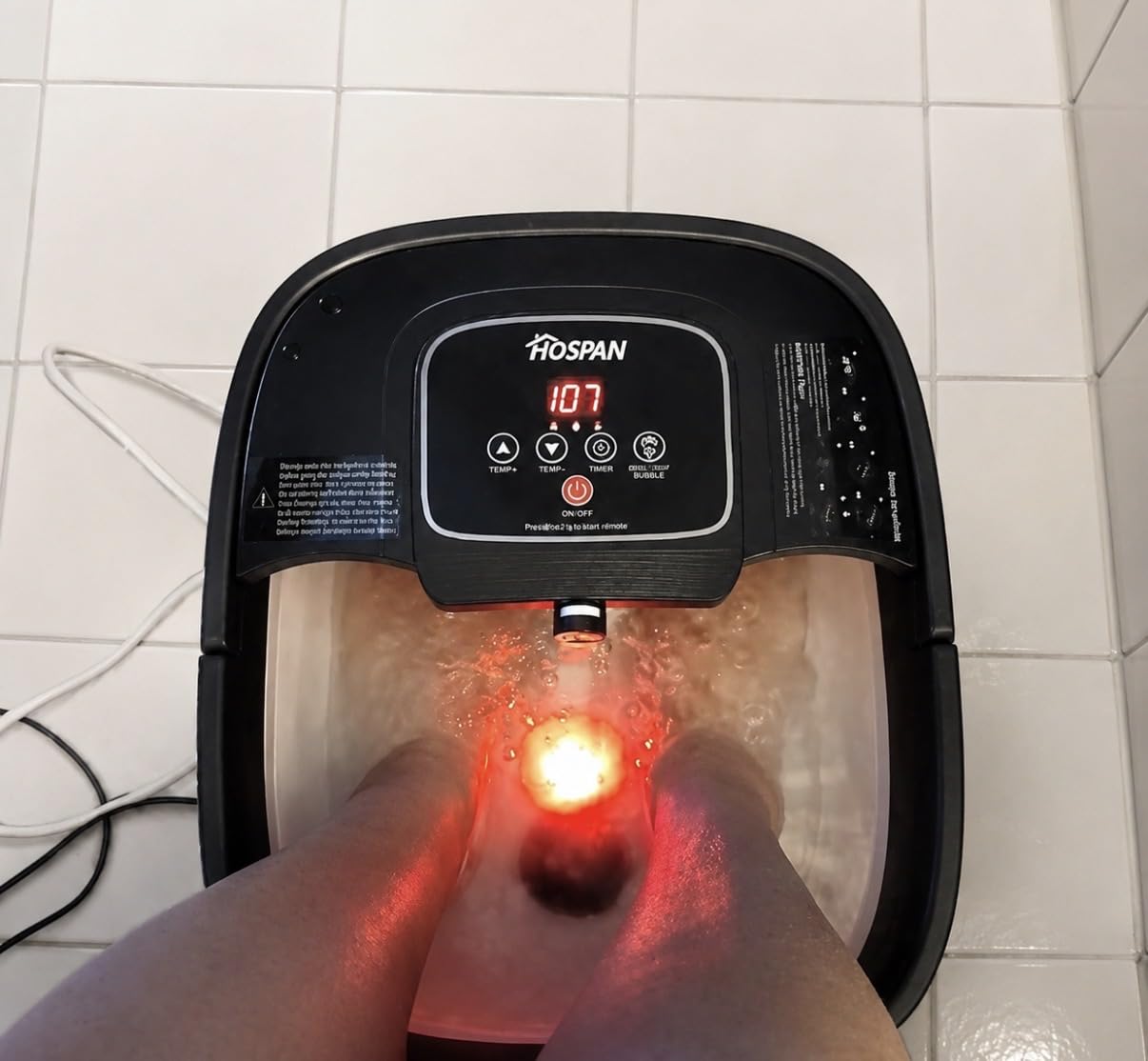 HOSPAN Collapsible Foot Spa, Foot Bath Massager with Heat, Bubble & Massage customer photo 1