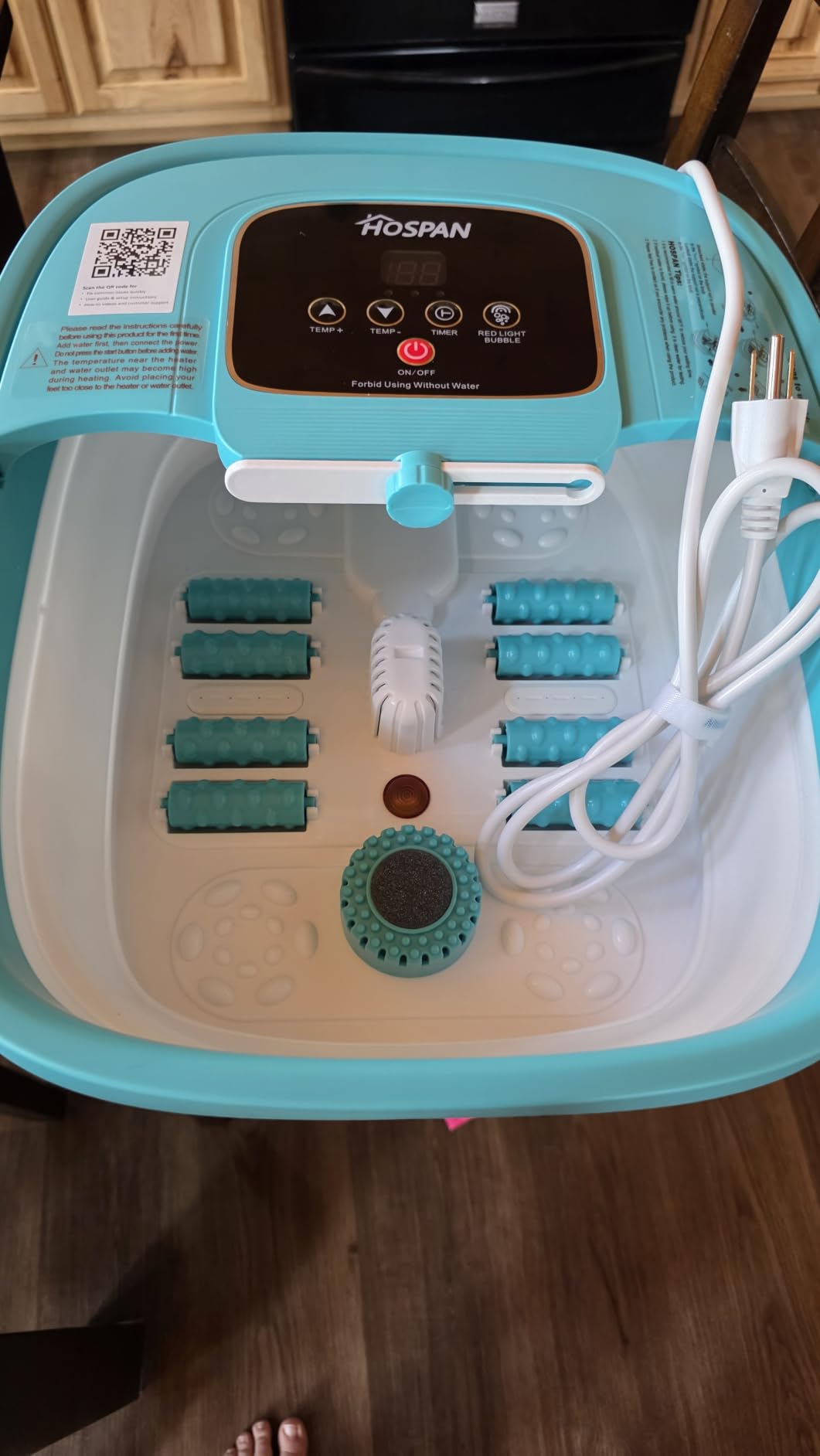 HOSPAN Collapsible Foot Spa, Foot Bath Massager with Heat, Bubble & Massage customer photo 2